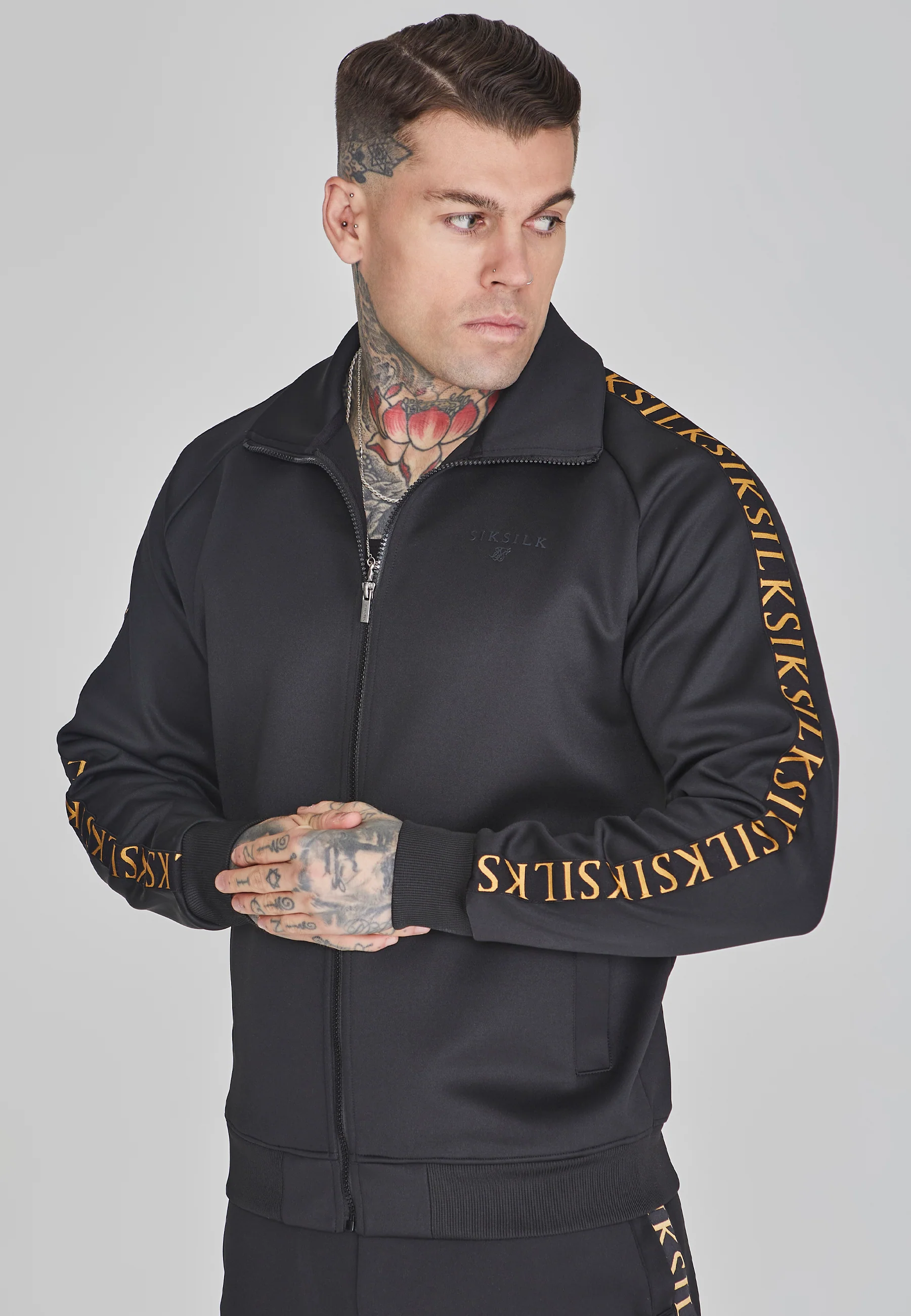 Black Full Zip Track Top