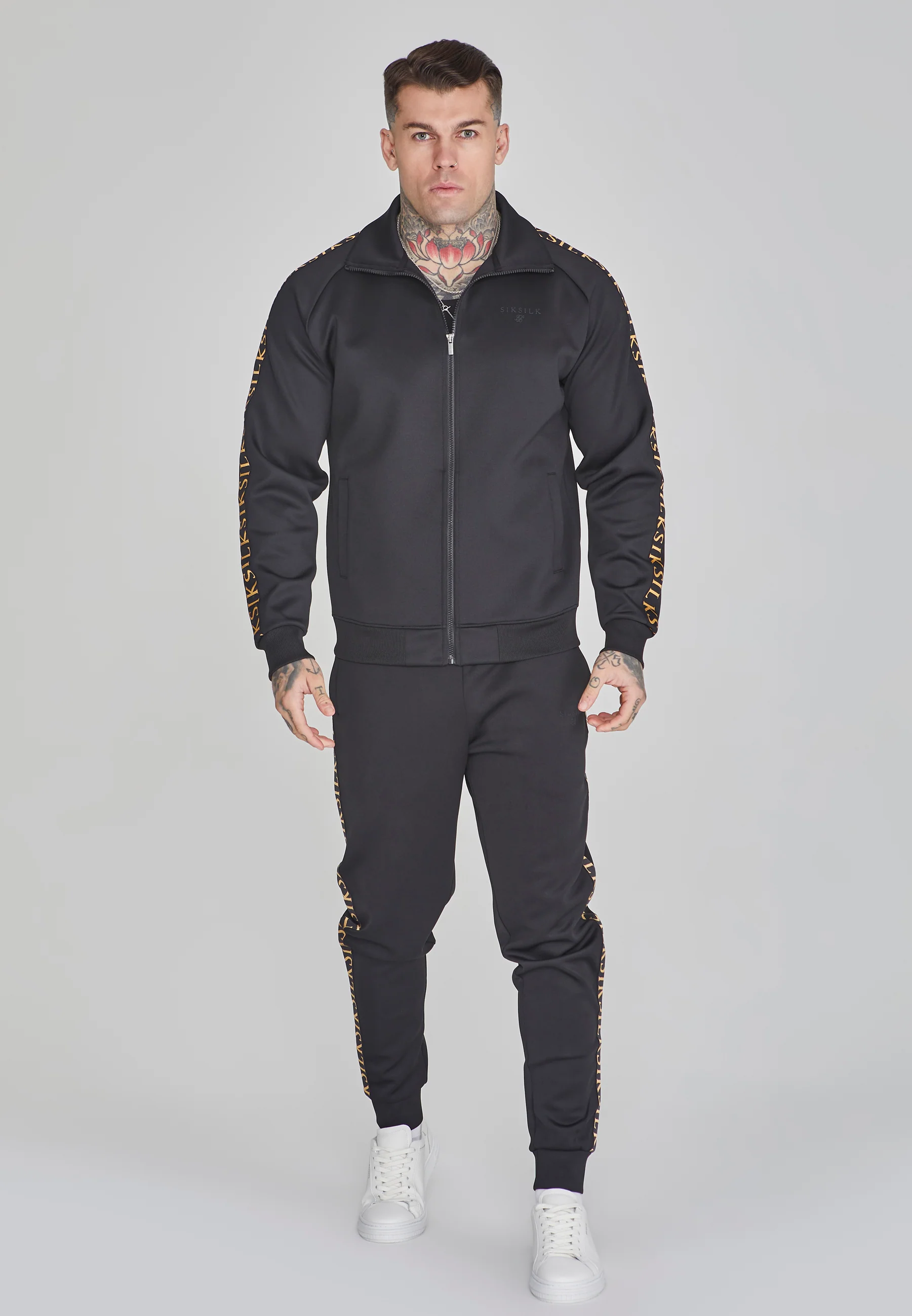 Black Full Zip Track Top - Image 2