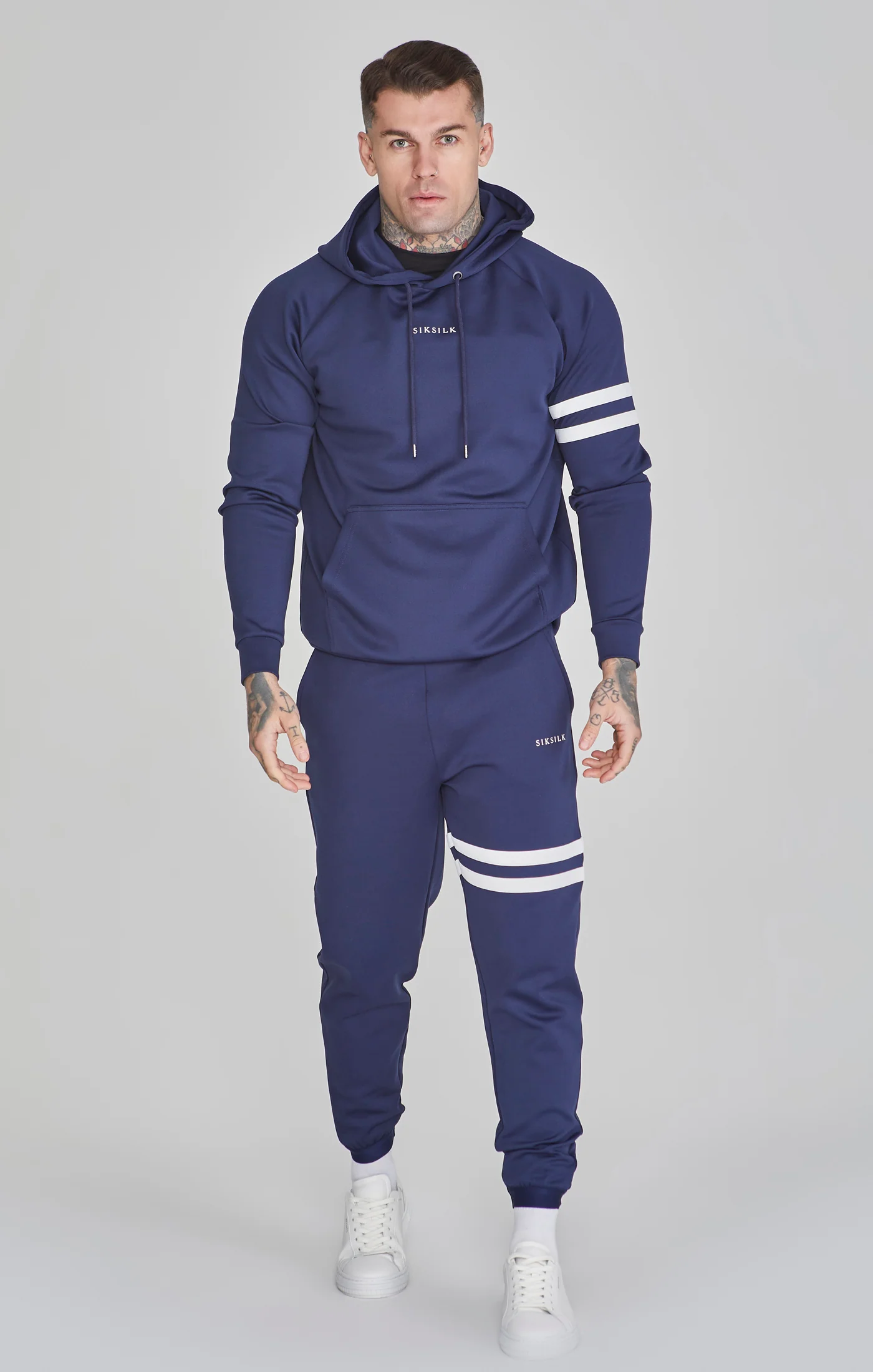 Navy Muscle Fit Hoodie - Image 4