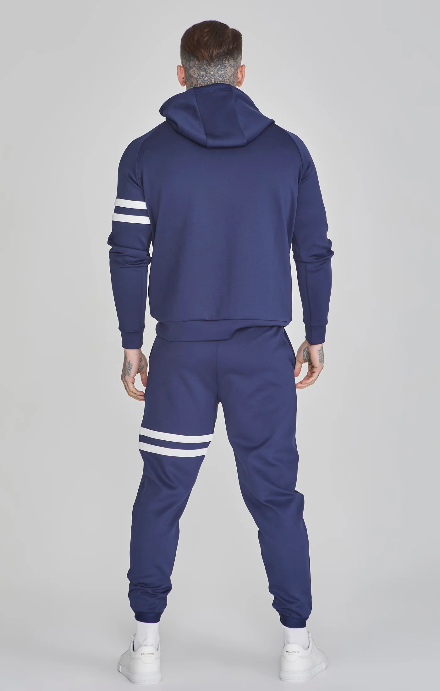 Navy Muscle Fit Hoodie - Image 5