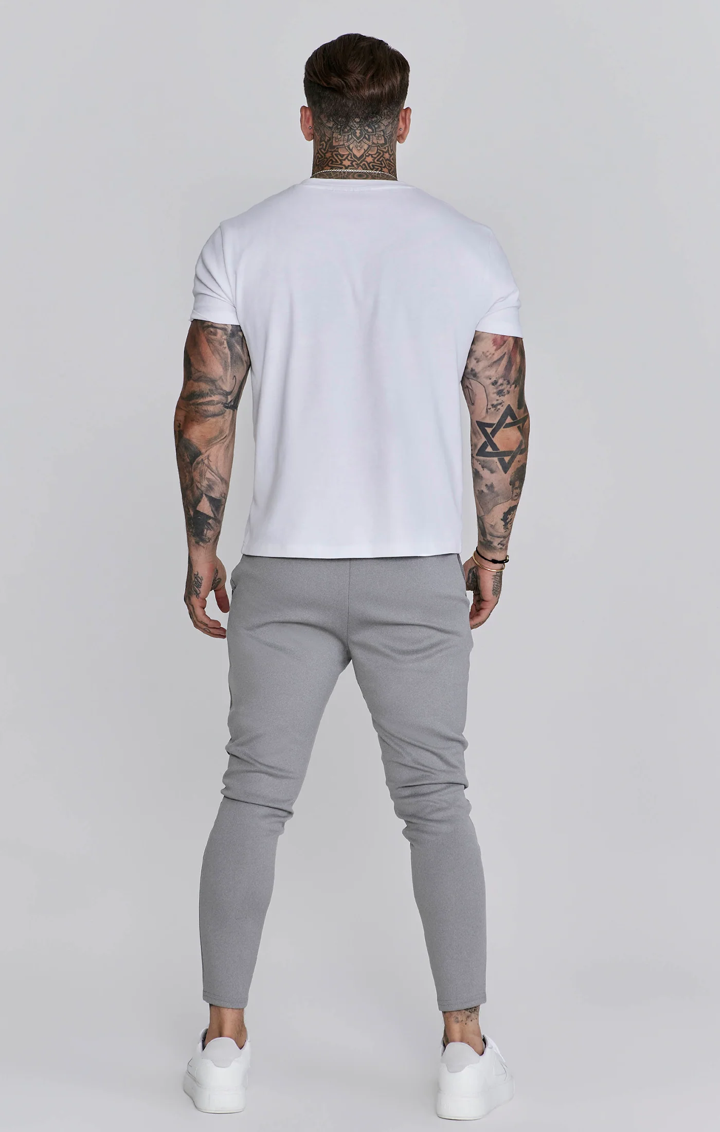 Grey Marl Muscle Fit Joggers - Image 5