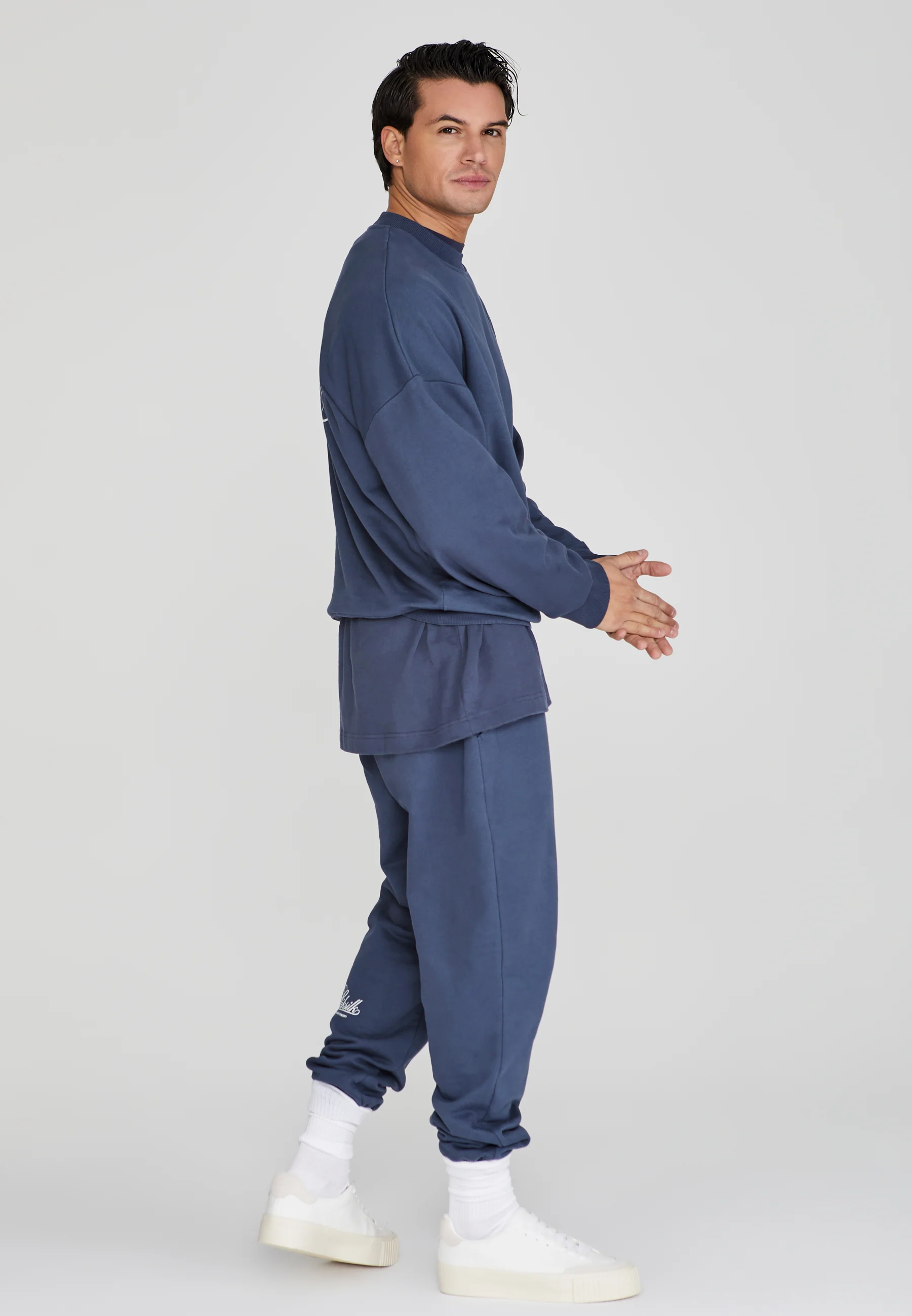 Navy Graphic Joggers - Image 2