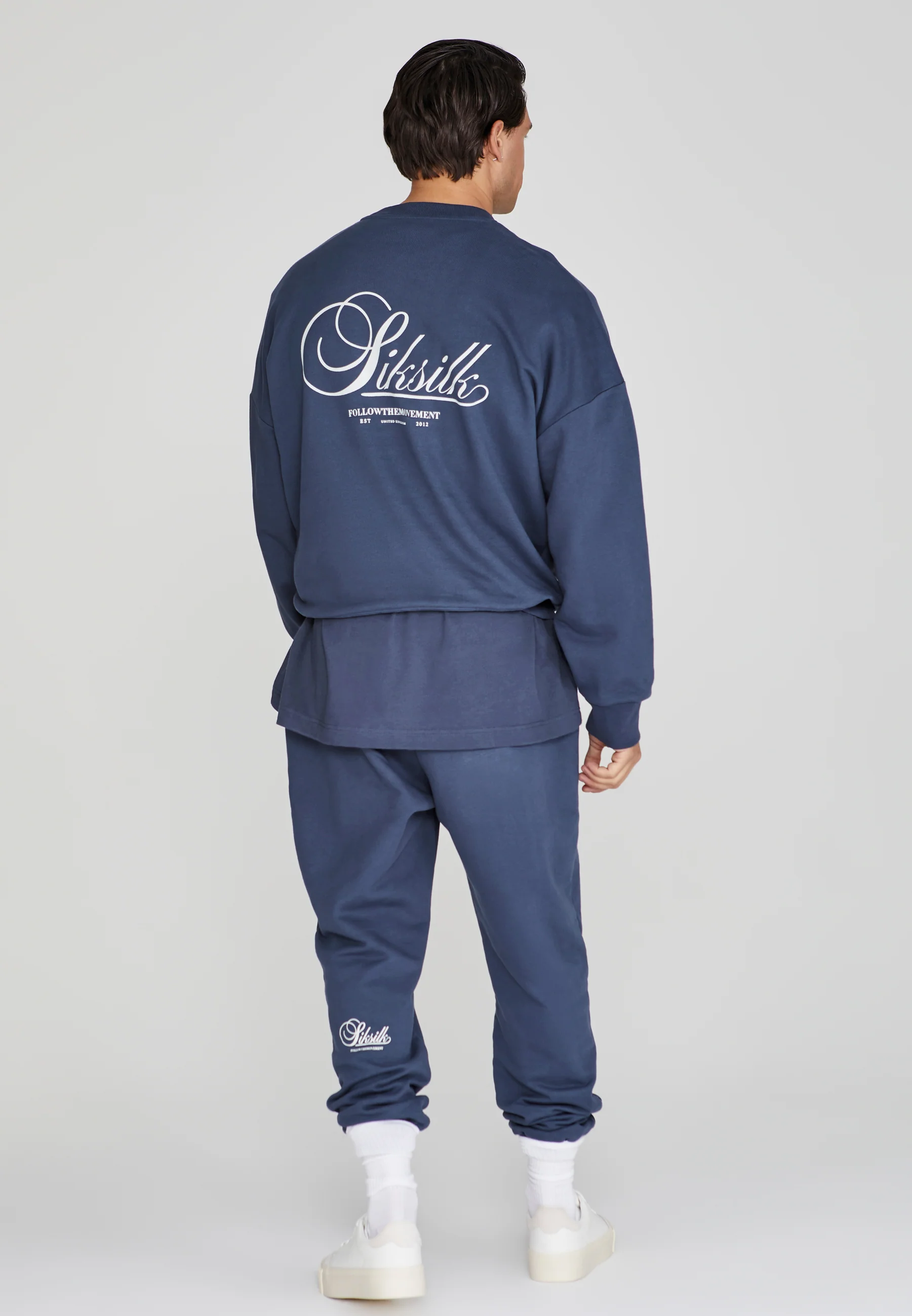Navy Graphic Joggers - Image 5