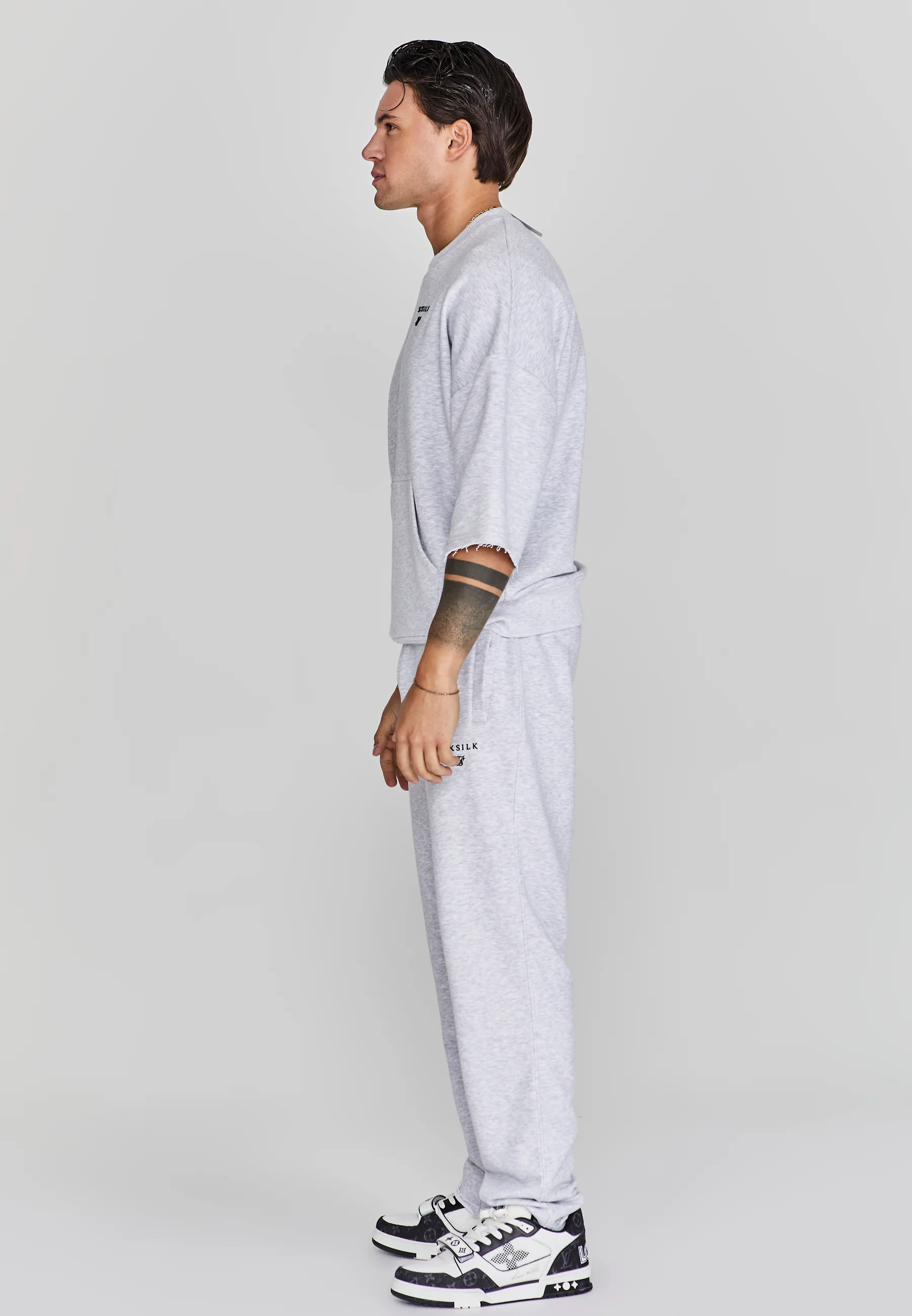Grey Marl Cut Off Sweater - Image 4