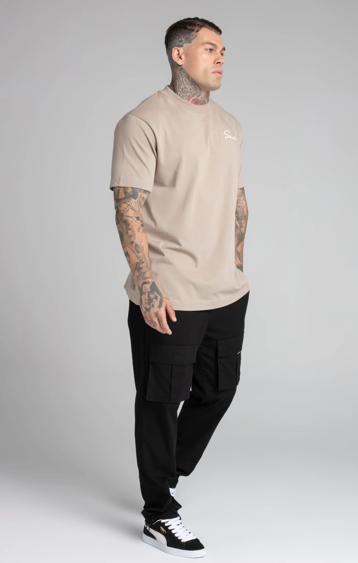 Beige Script T-Shirt - Image 4