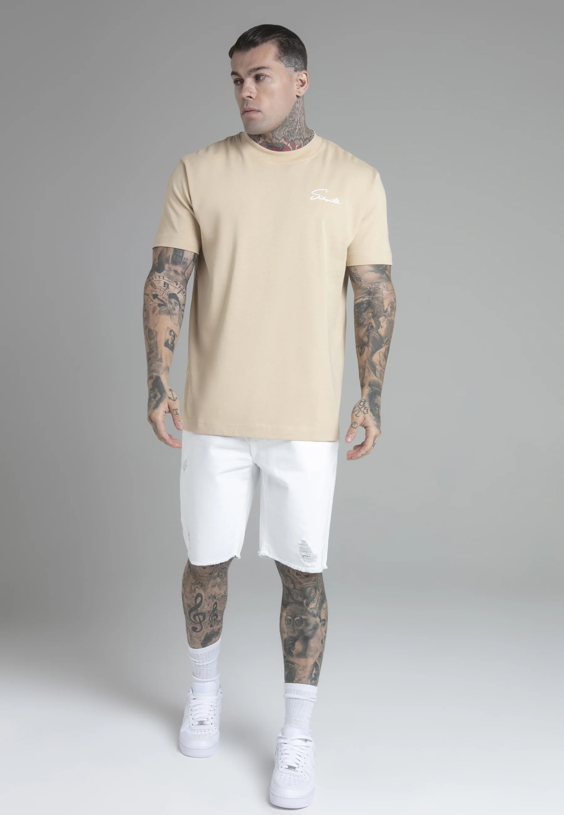 Beige Script T-Shirt - Image 2