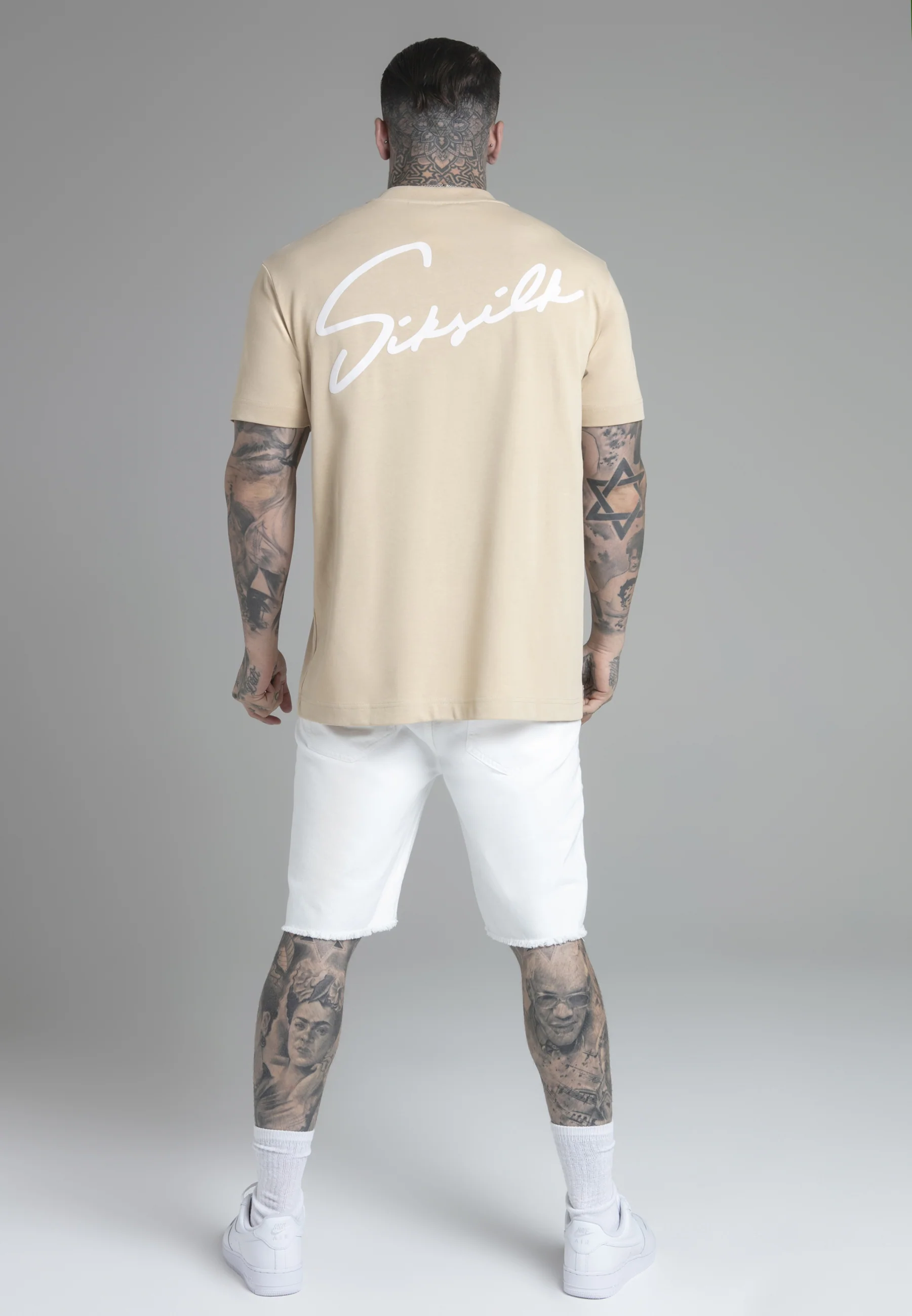 Beige Script T-Shirt - Image 5