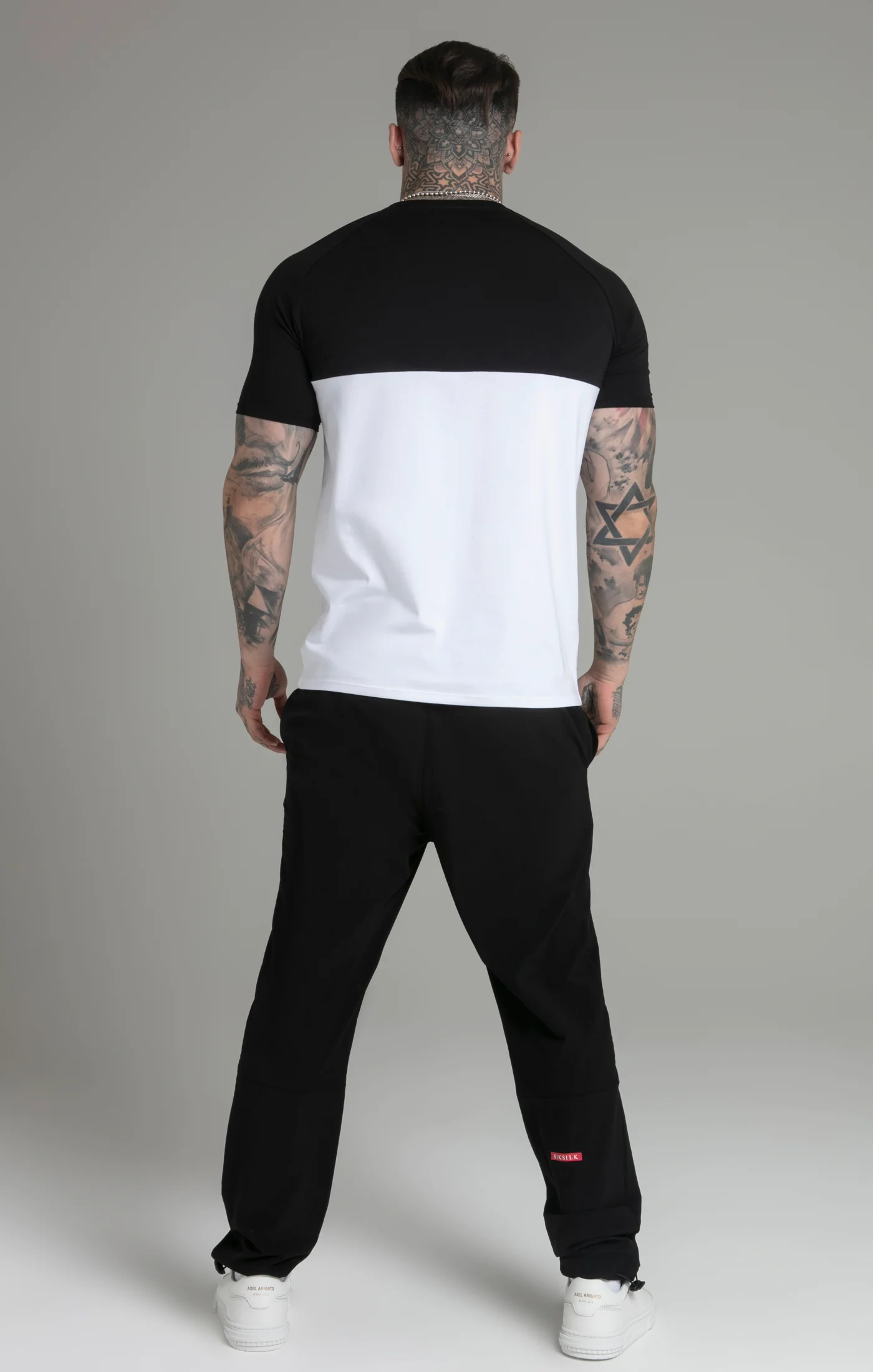 Black White Cut and Sew T-Shirt - Image 5