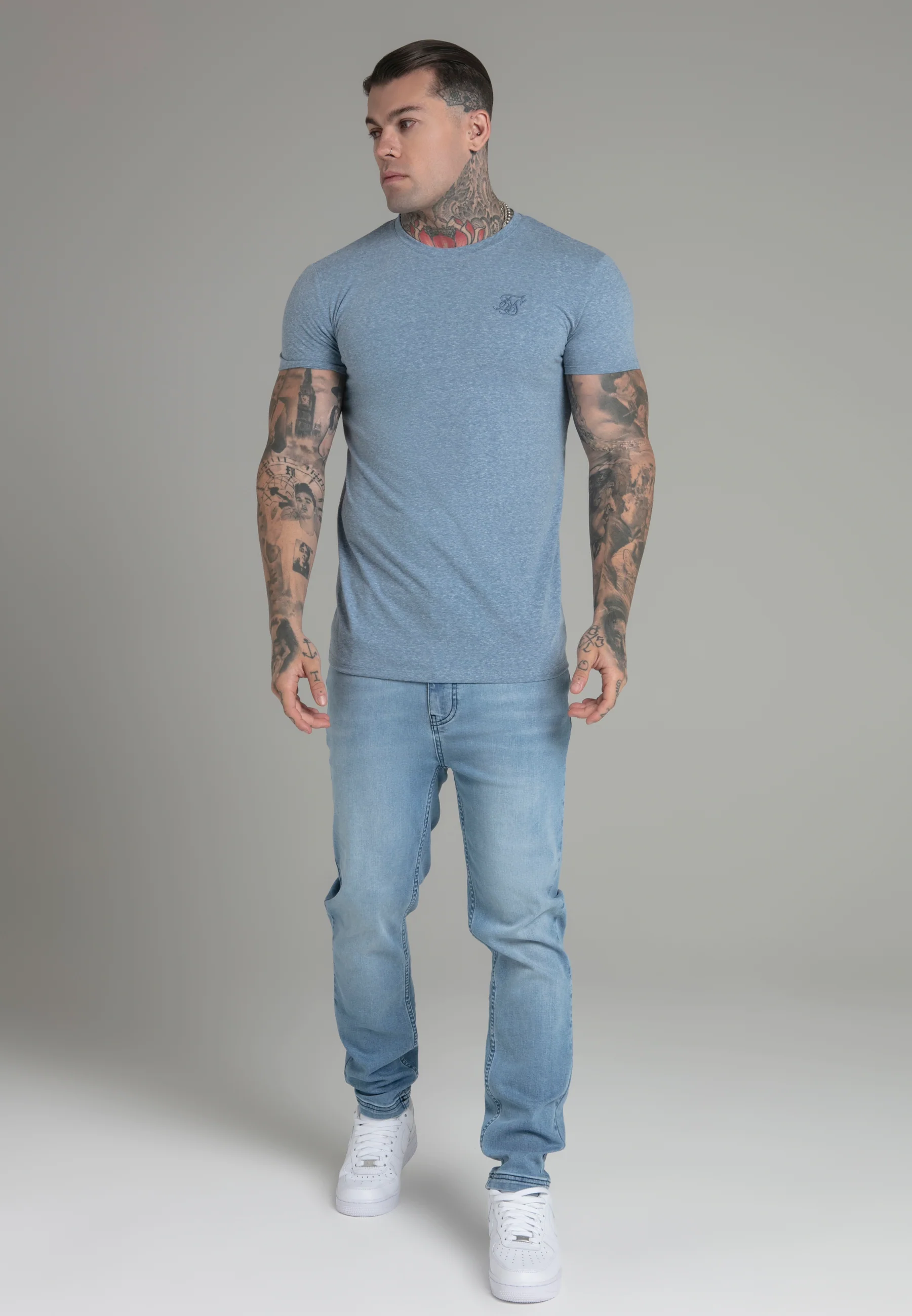 Blue Marl T-Shirt - Image 2