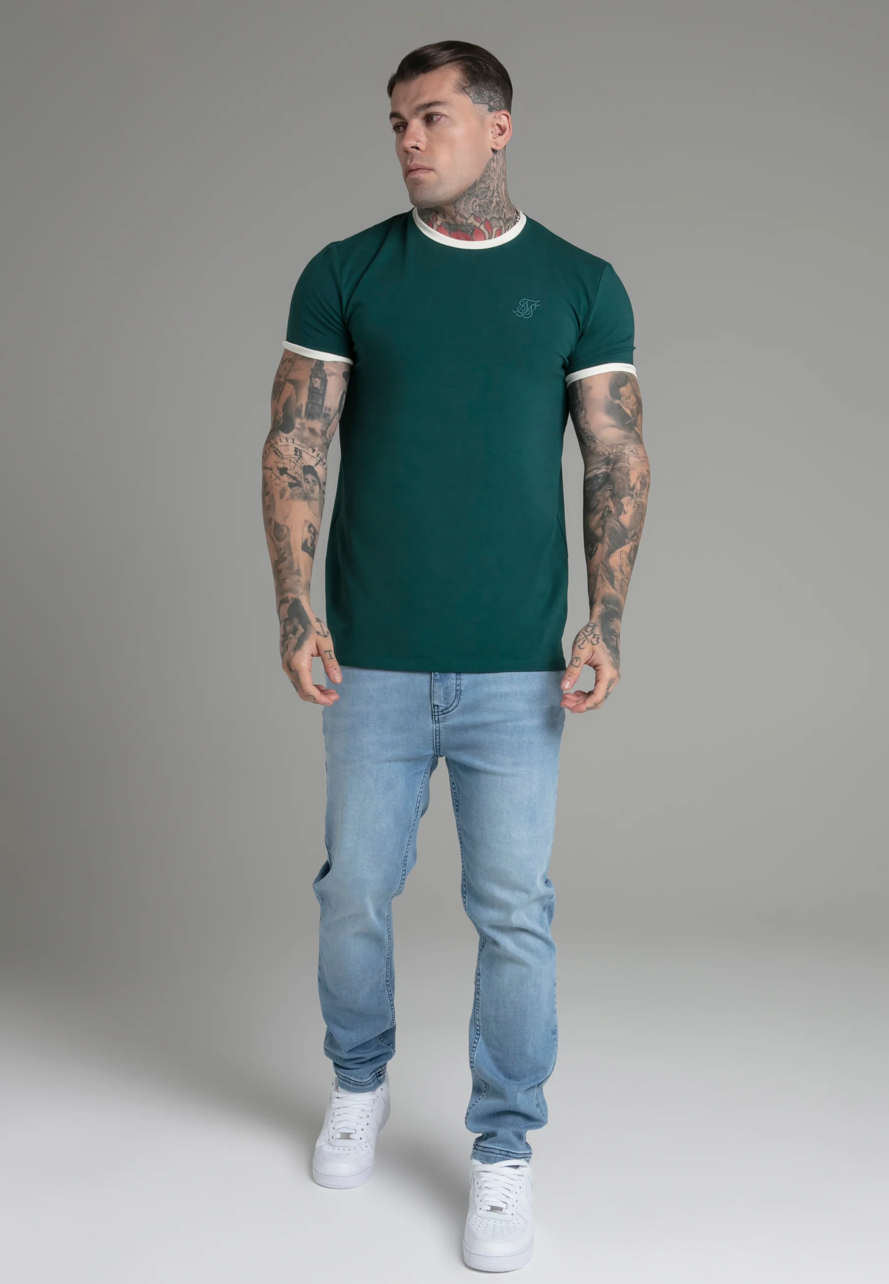 Green Ringer T-Shirt - Image 2
