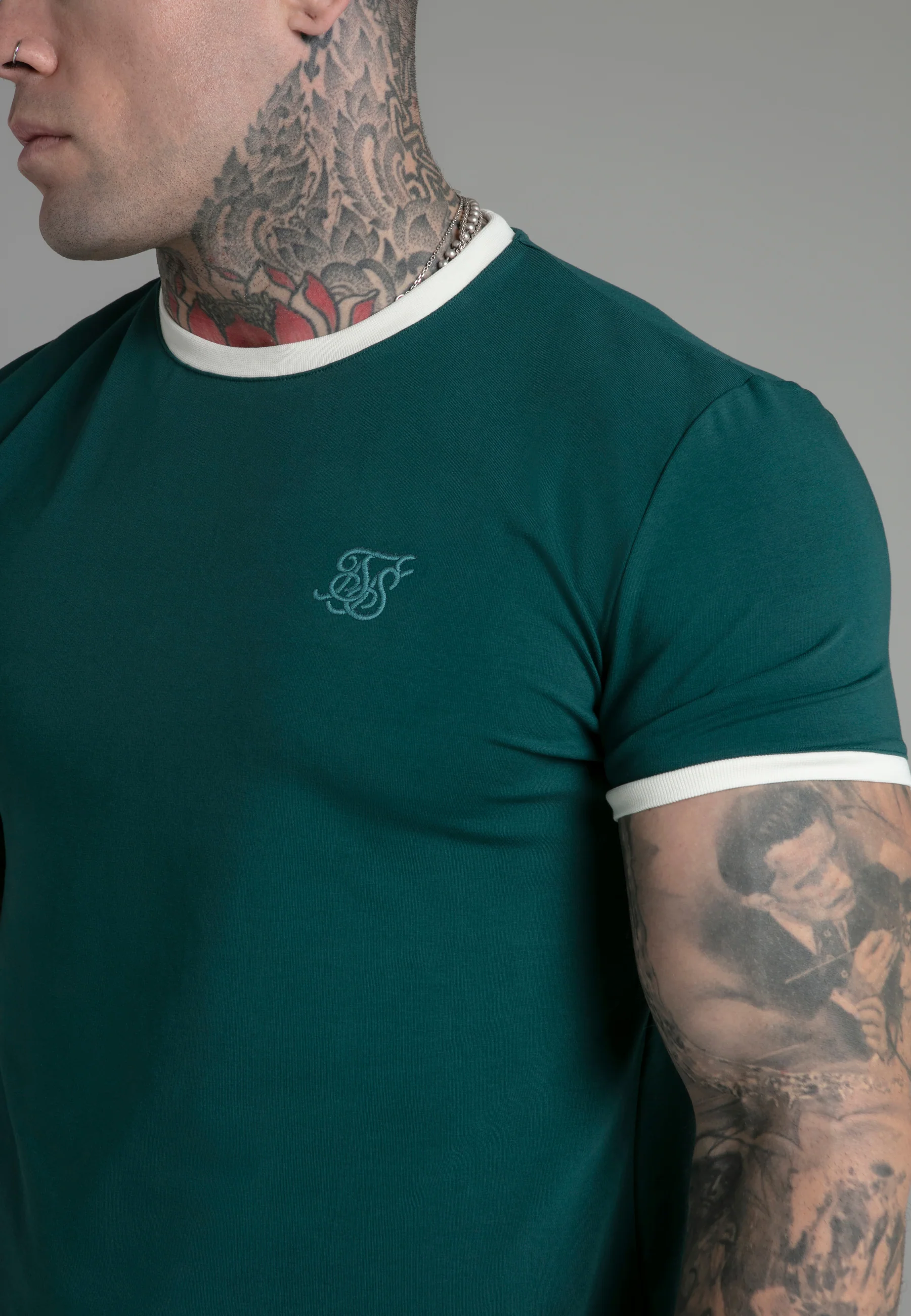 Green Ringer T-Shirt - Image 3
