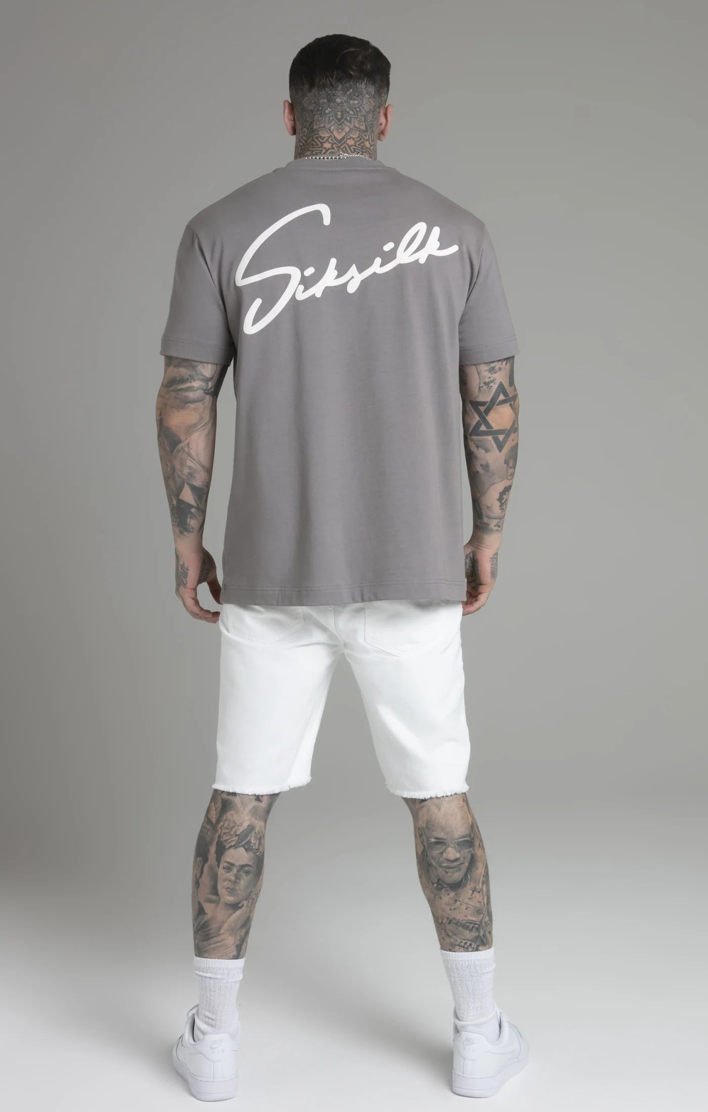 Grey Script T-Shirt - Image 5