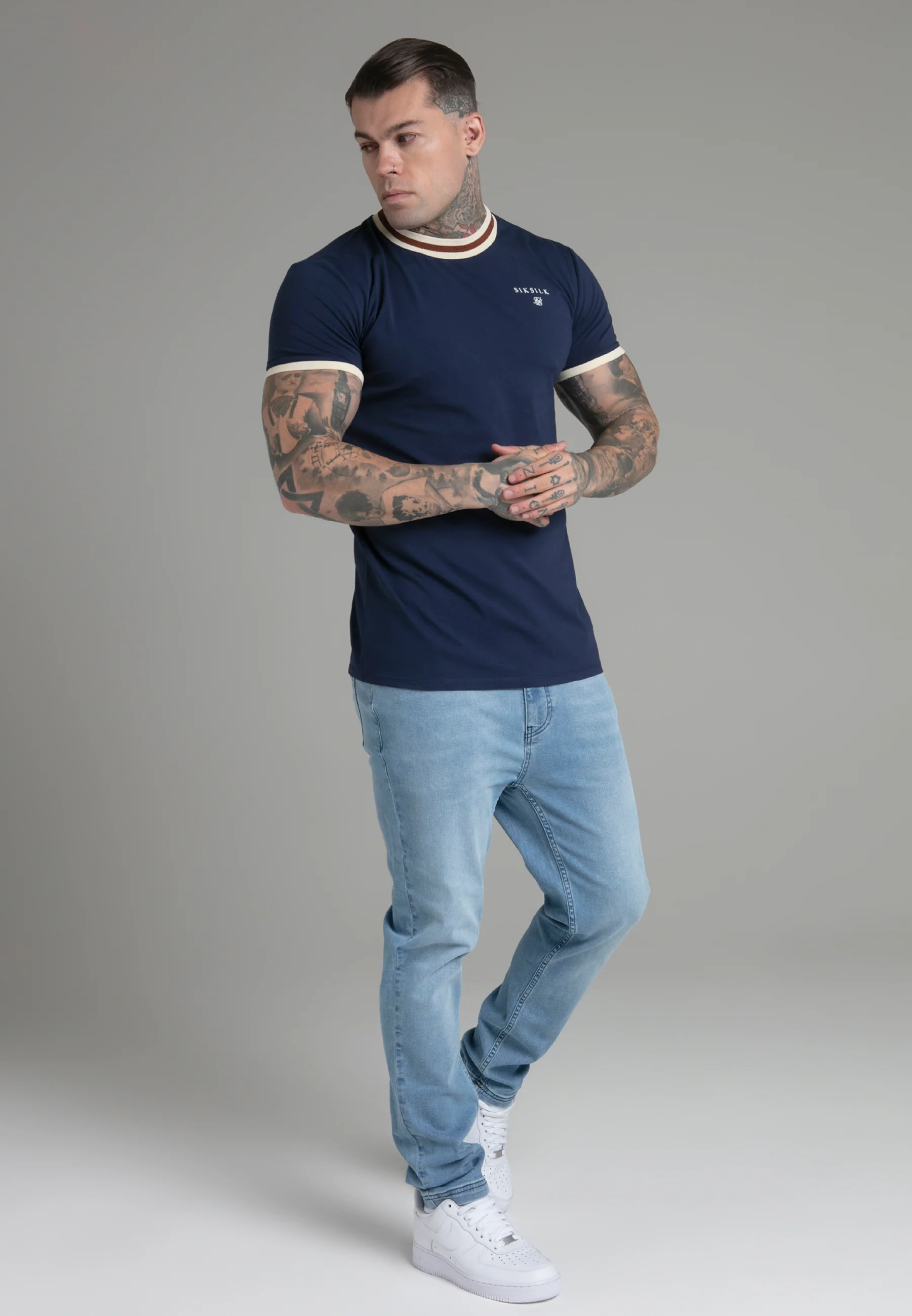 Navy Ringer T-Shirt - Image 4
