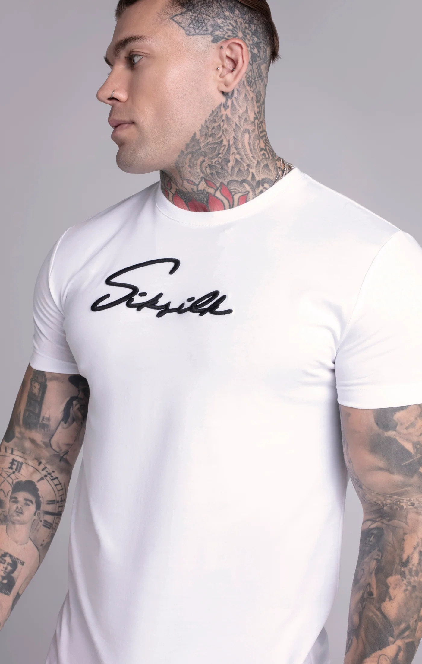 White Muscle Fit T-Shirt - Image 3
