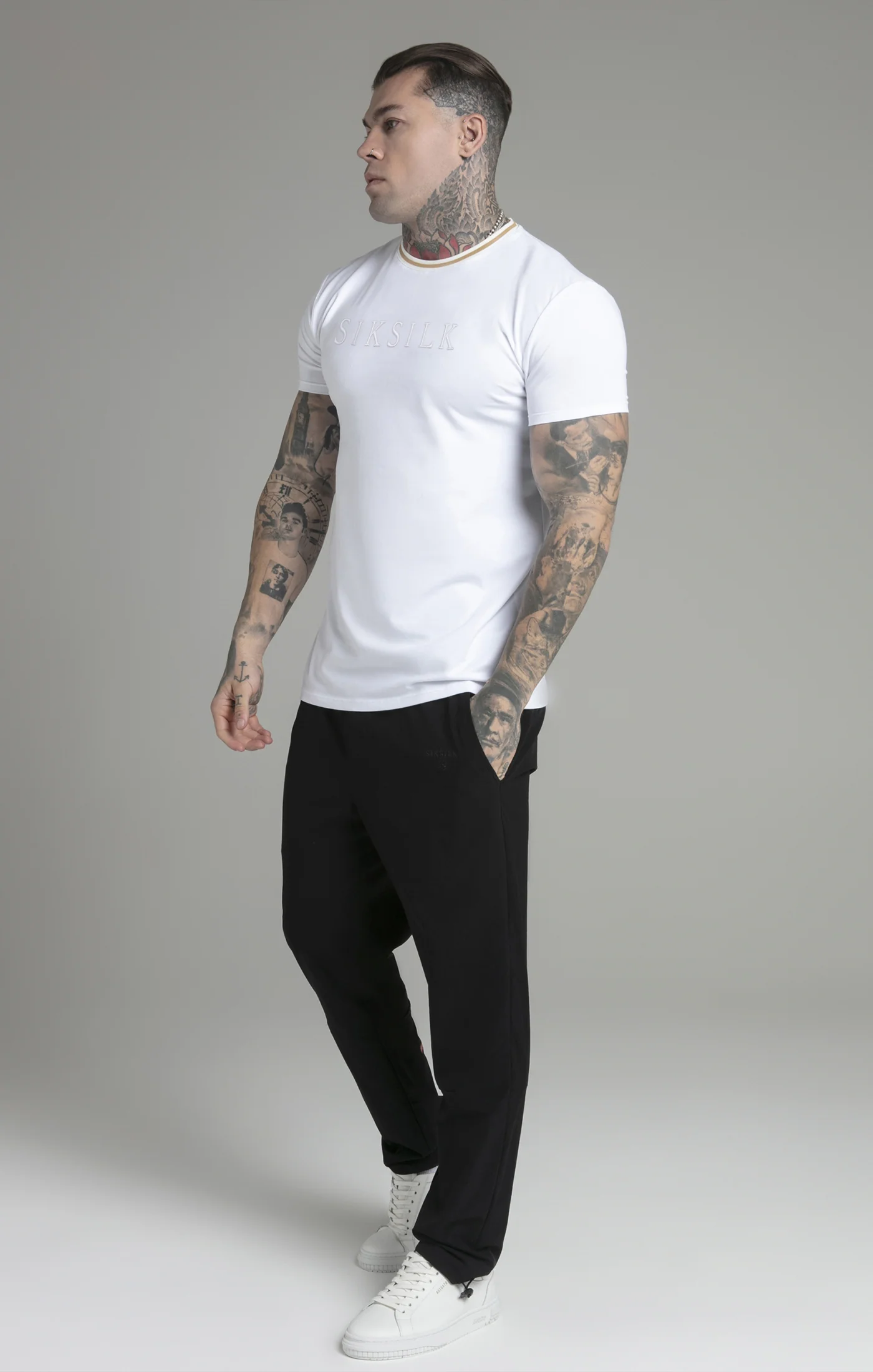 White Logo T-Shirt - Image 4