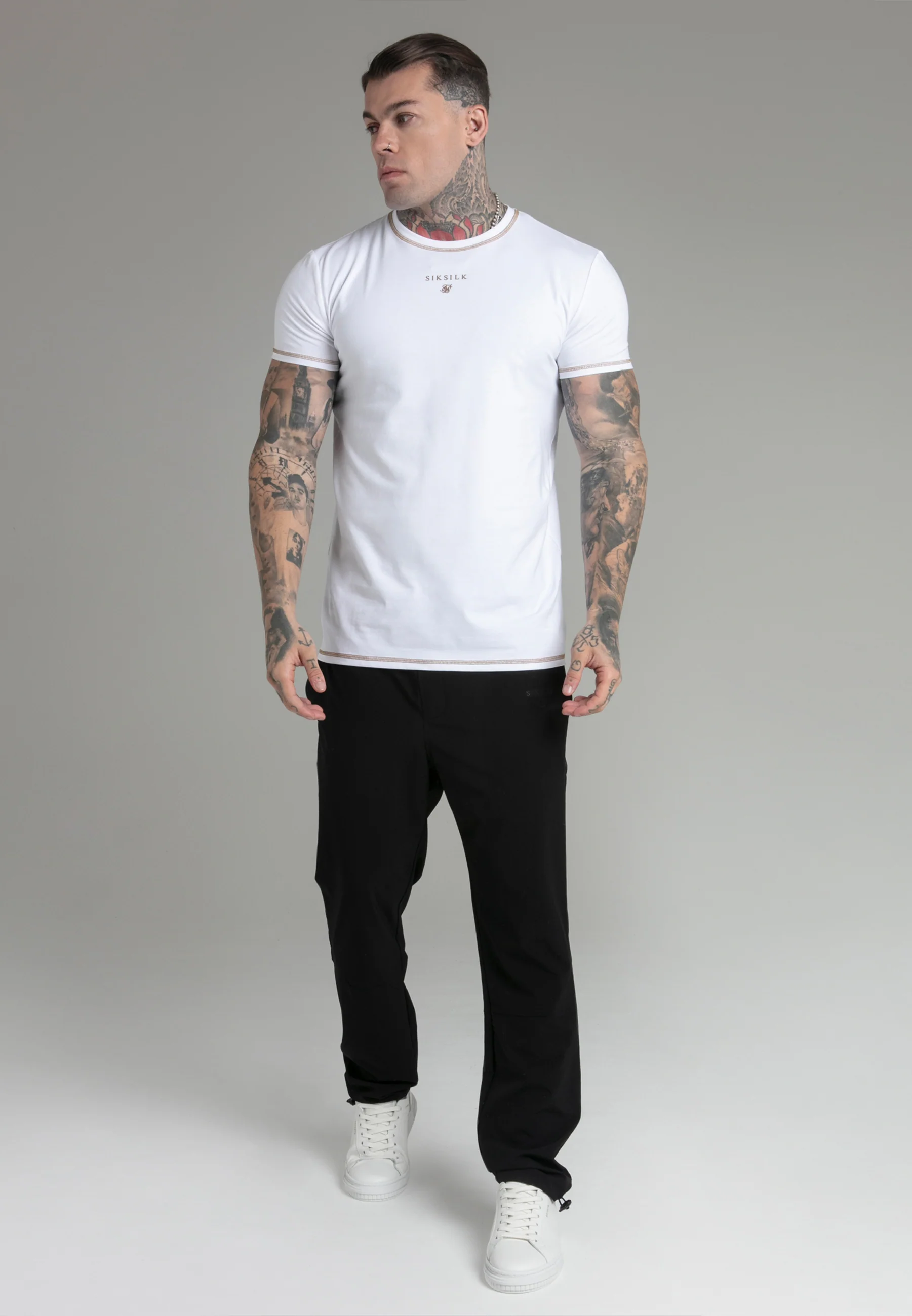 White Muscle Fit T-Shirt - Image 2