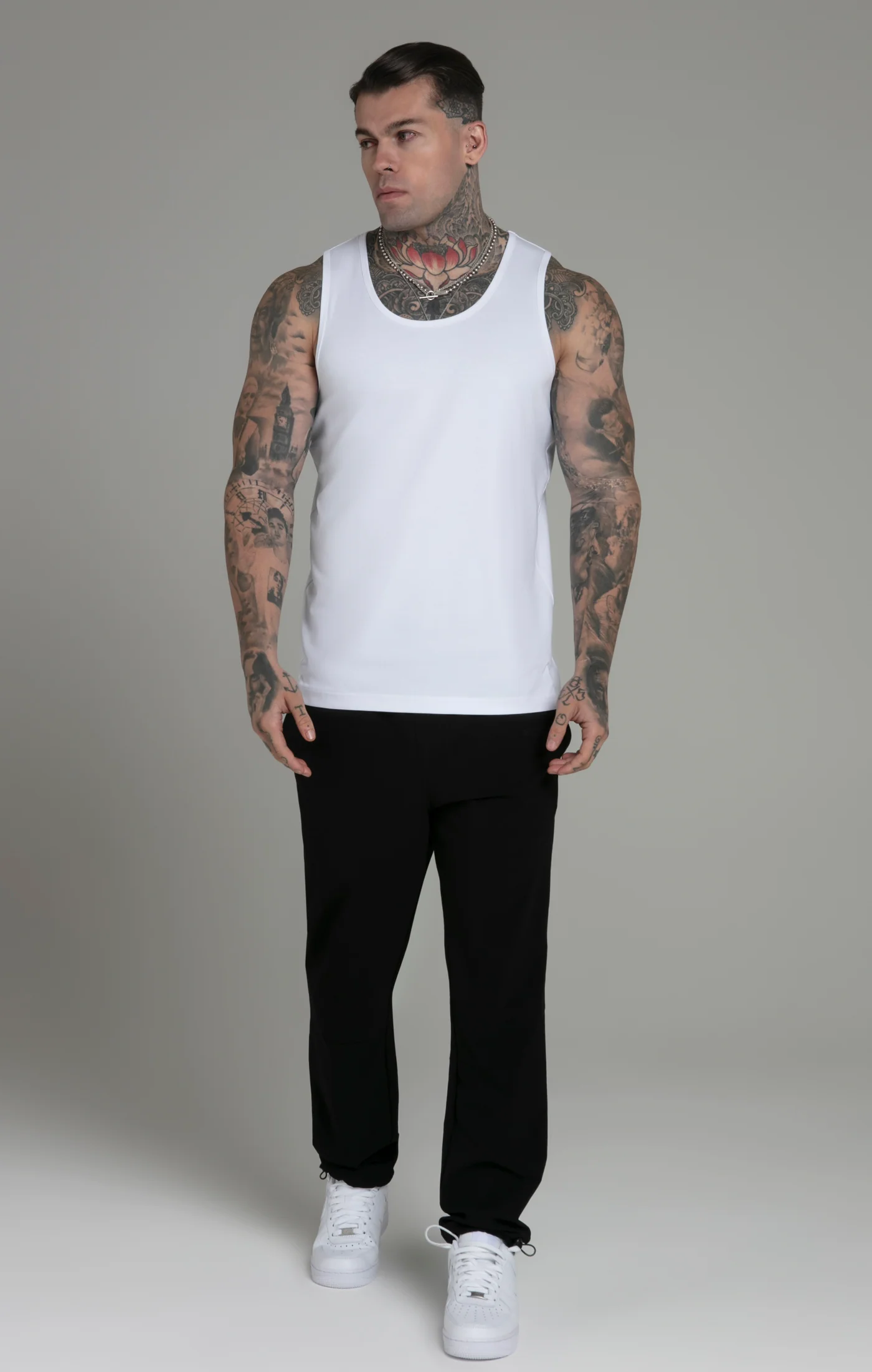 White Black Pack of 2 Vests - Image 3