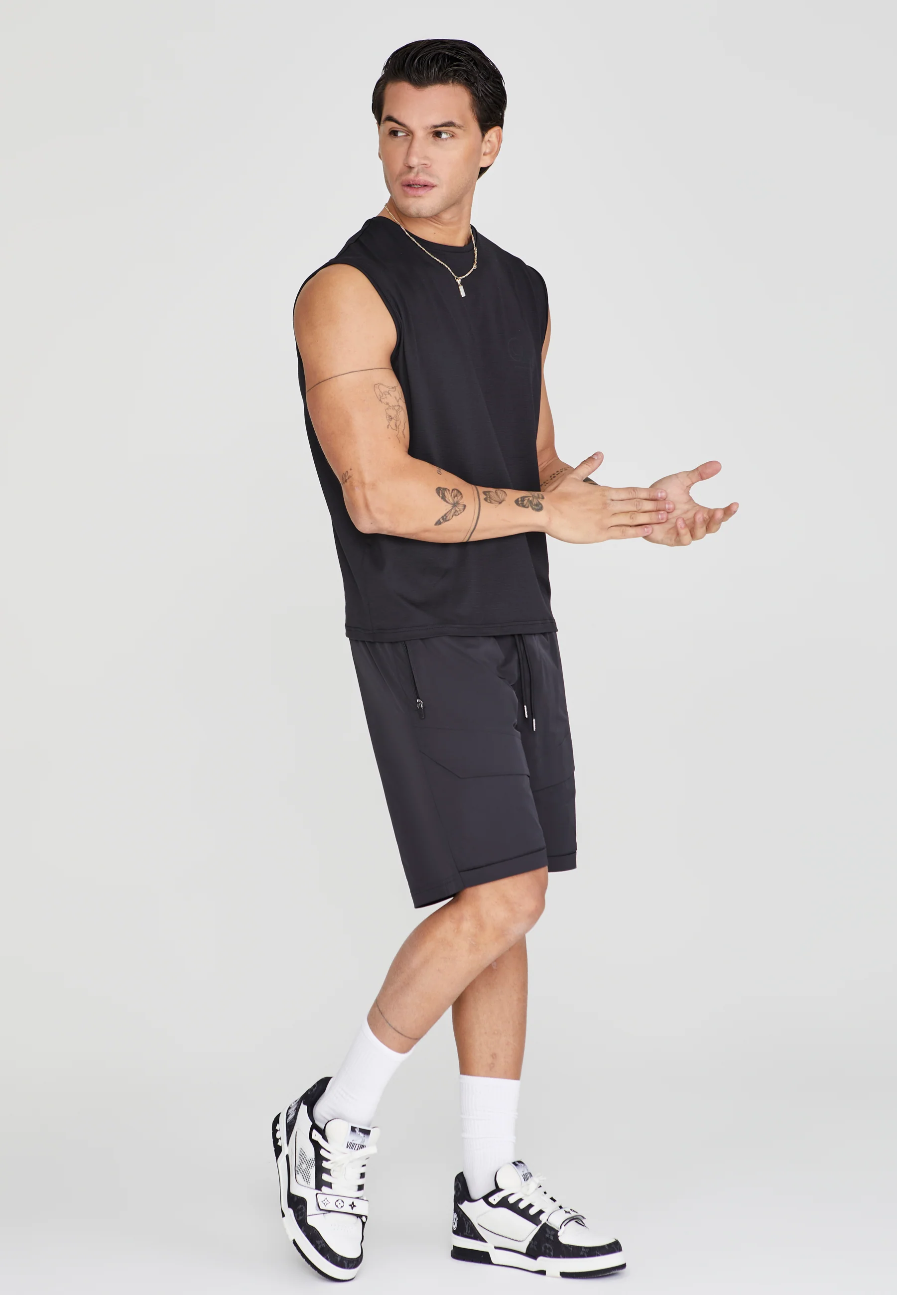 Black Relaxed Logo Vest - Image 2