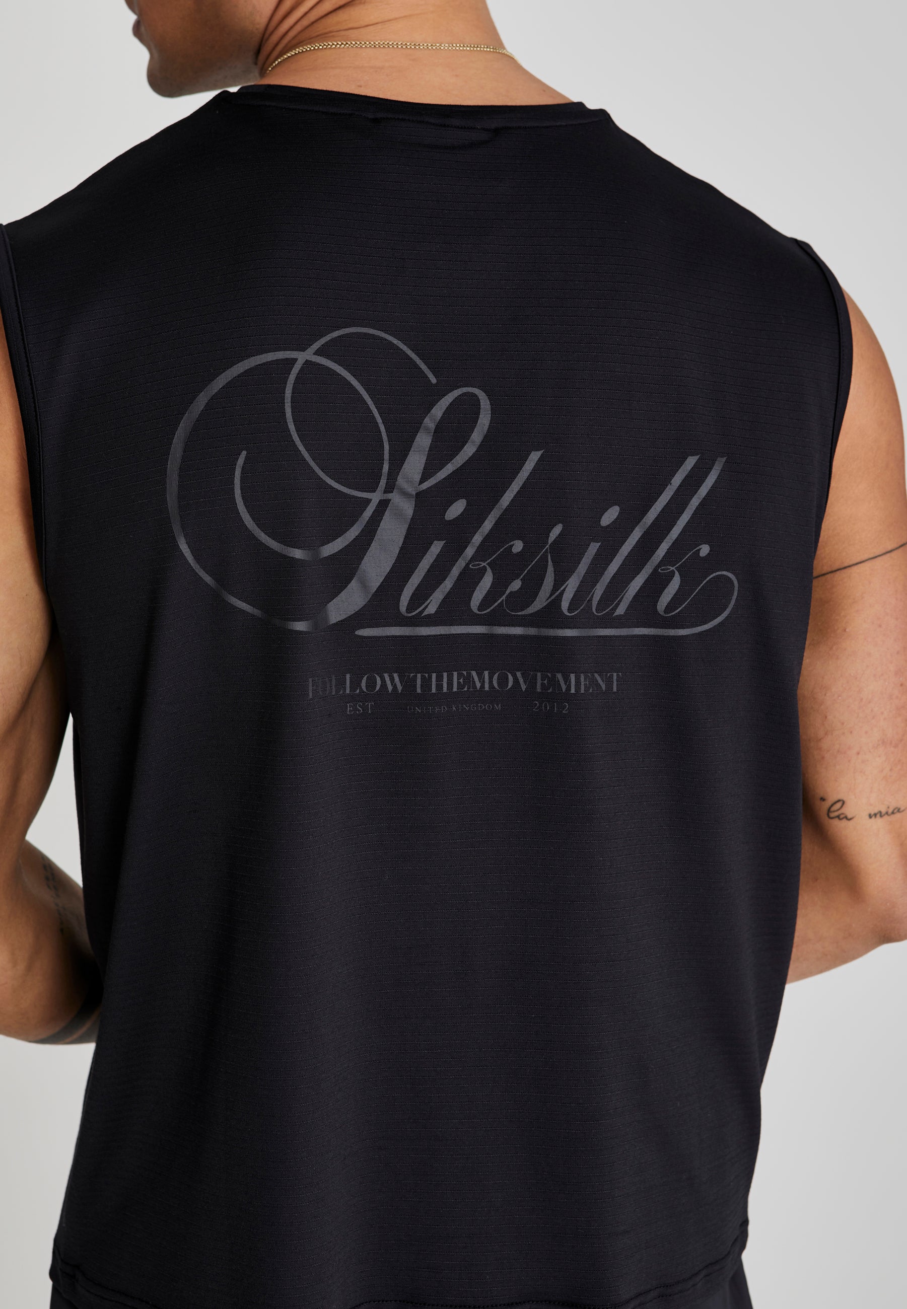 Black Relaxed Logo Vest - Image 3
