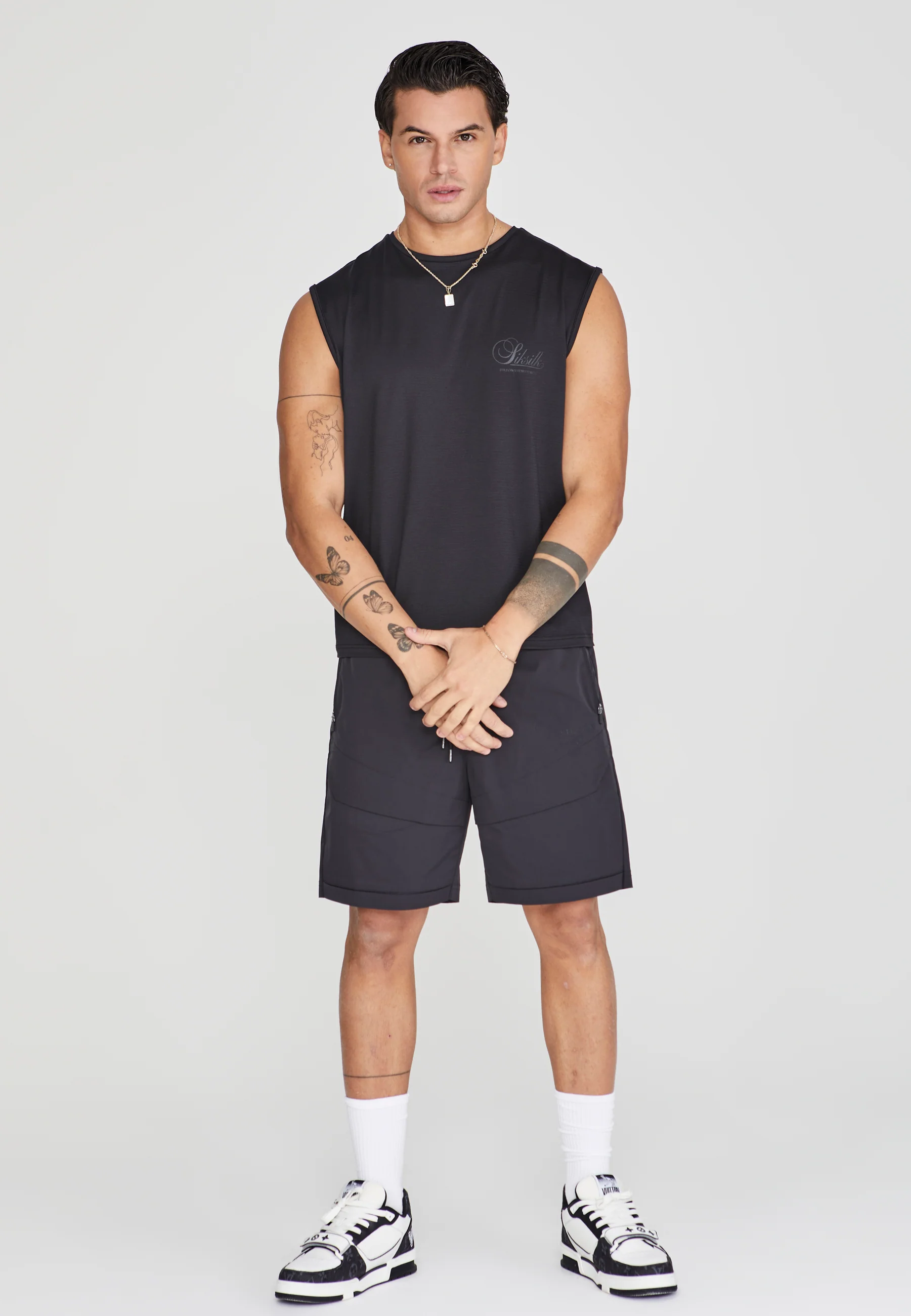 Black Relaxed Logo Vest - Image 4