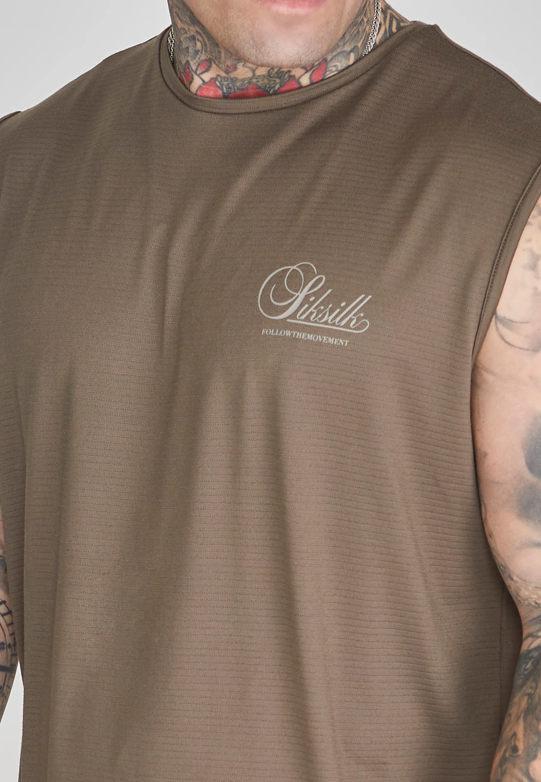 Brown Relaxed Logo Vest - Image 3