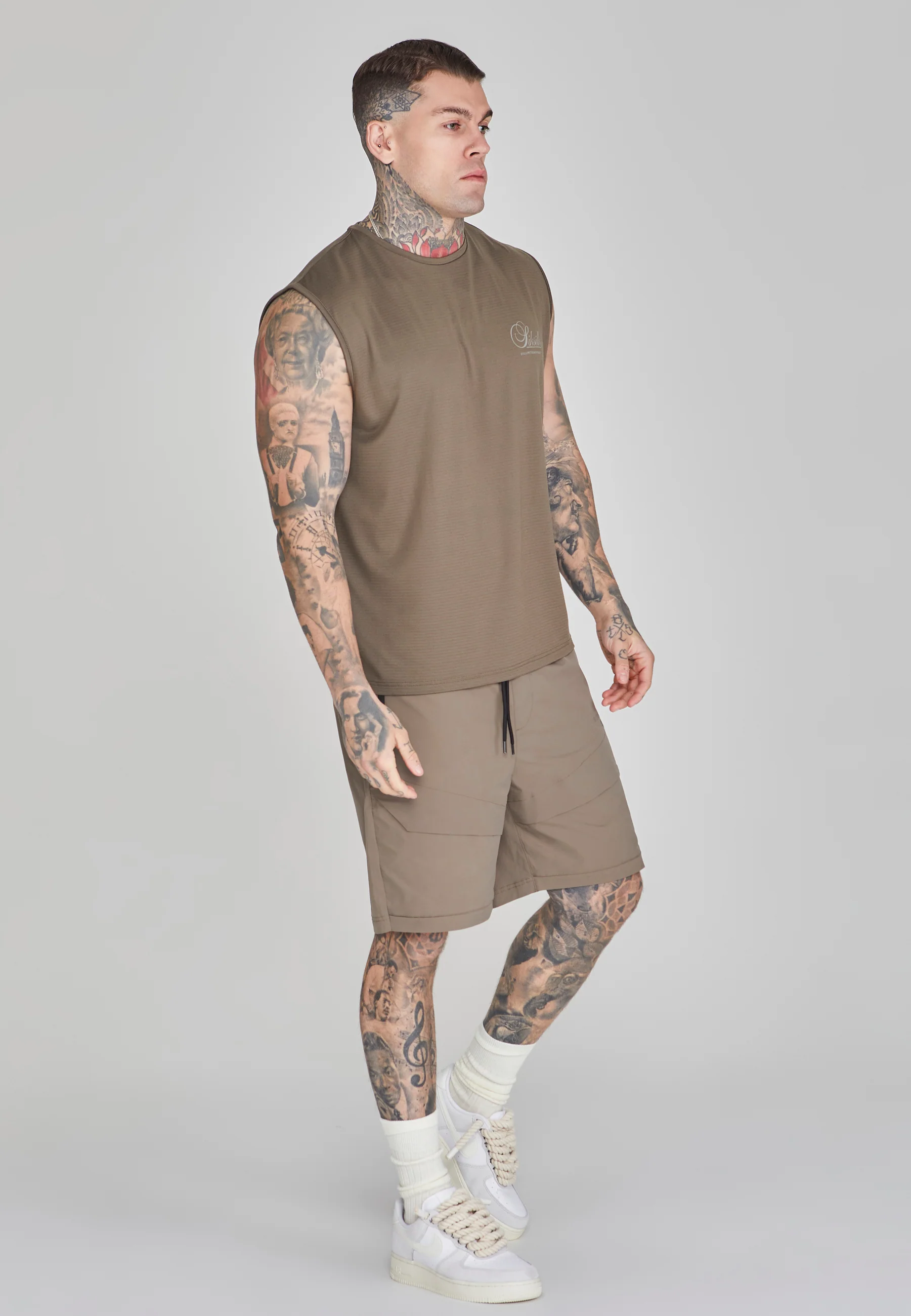 Brown Relaxed Logo Vest - Image 4