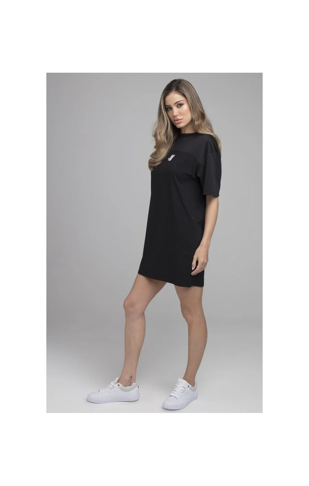 SikSilk Mesh Panelled Dress - Black - Image 4