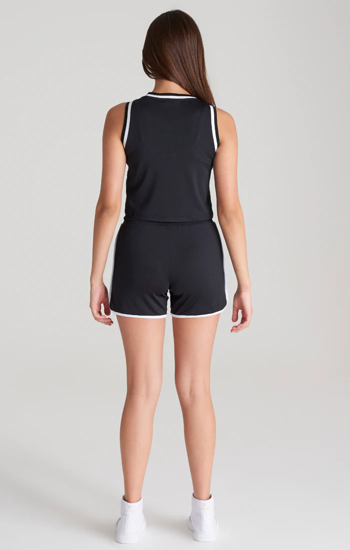 Girls Black Mesh Runner Short - Image 6