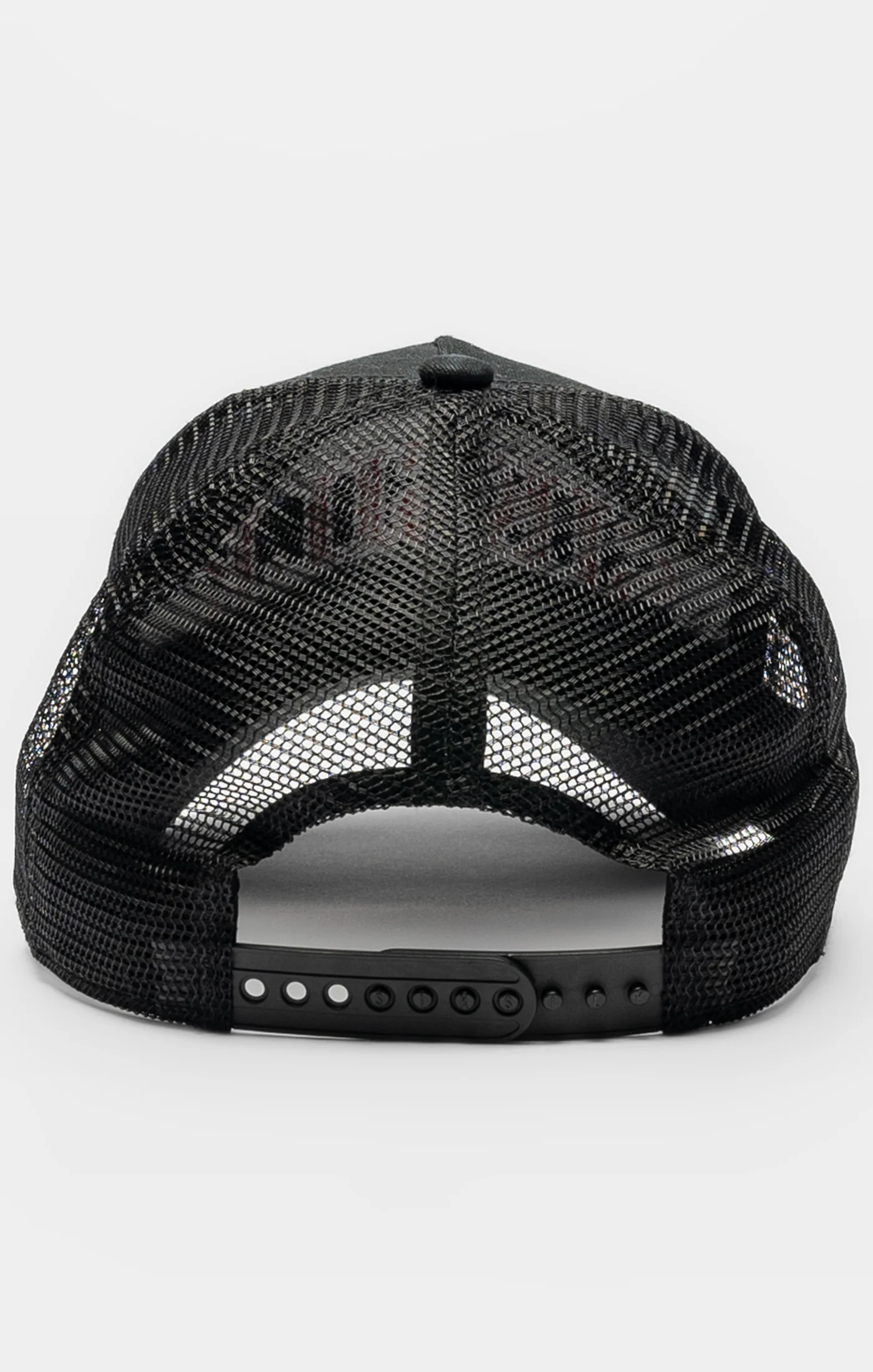Black Mesh Shadow Logo Trucker Cap - Image 5
