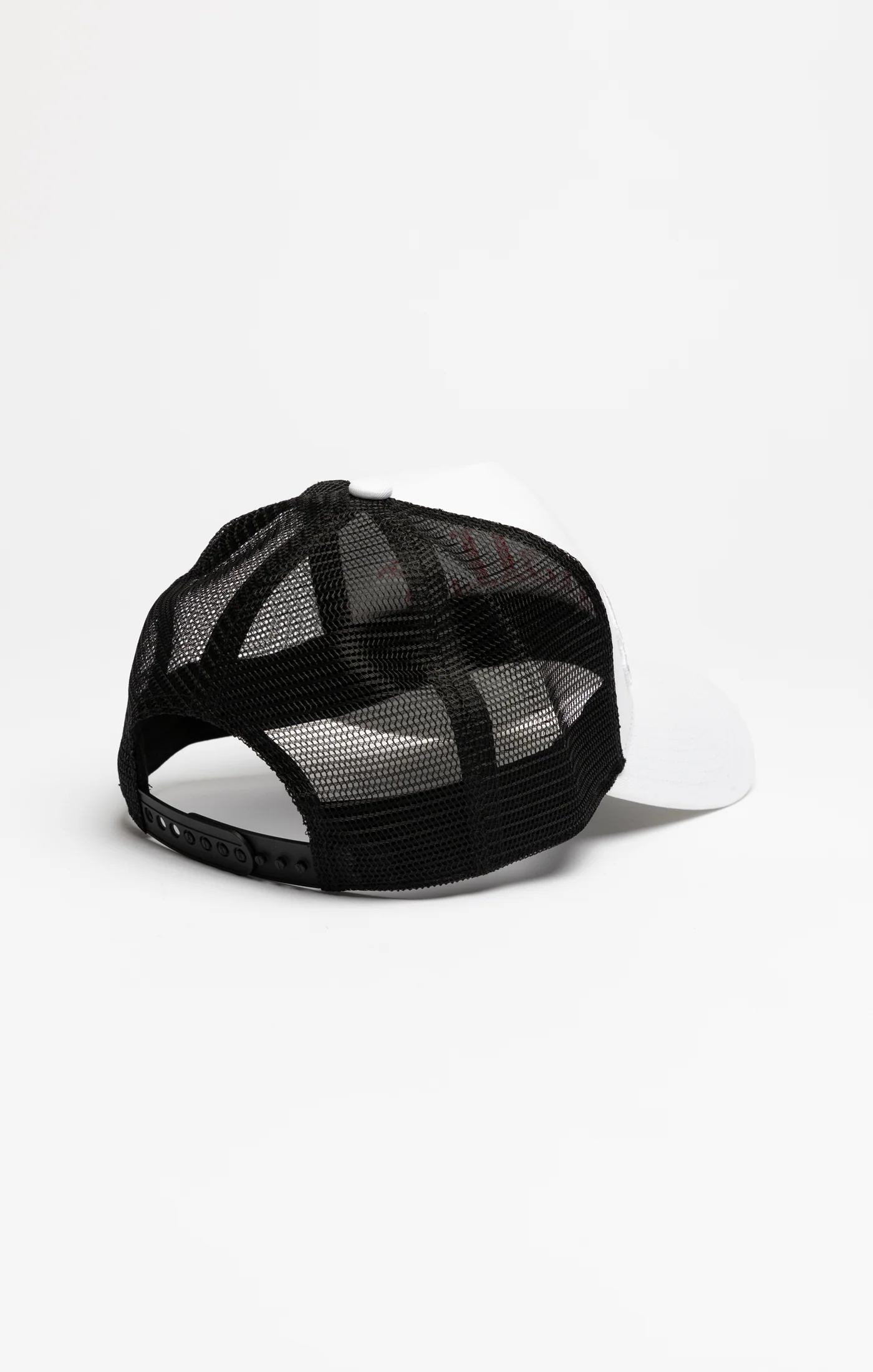 White Mesh Shadow Logo Trucker Cap - Image 3