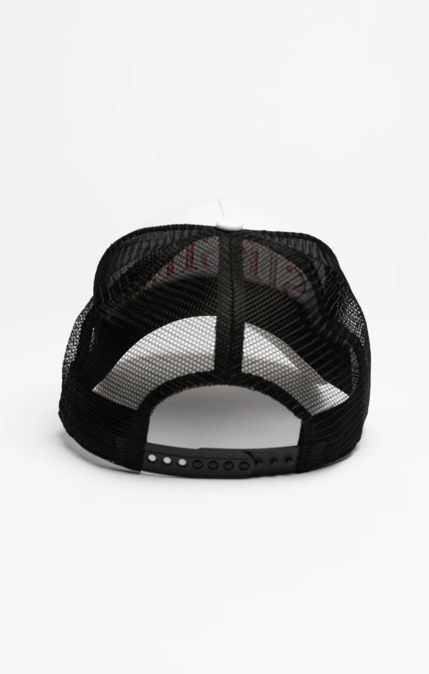 White Mesh Shadow Logo Trucker Cap - Image 4