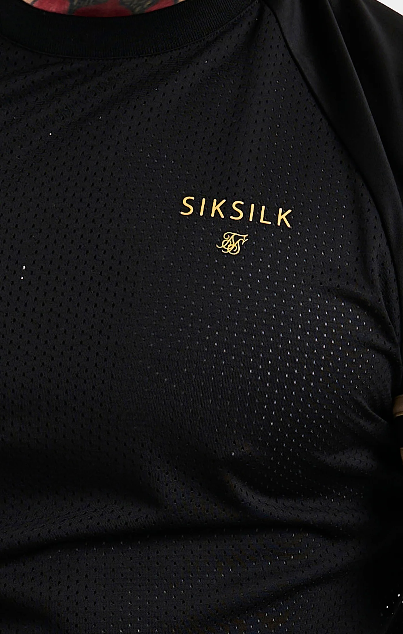 Black Mesh Short Sleeve T-Shirt - Image 2