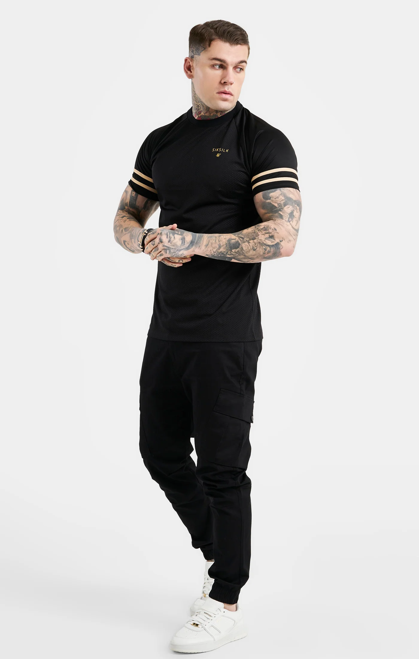 Black Mesh Short Sleeve T-Shirt - Image 4