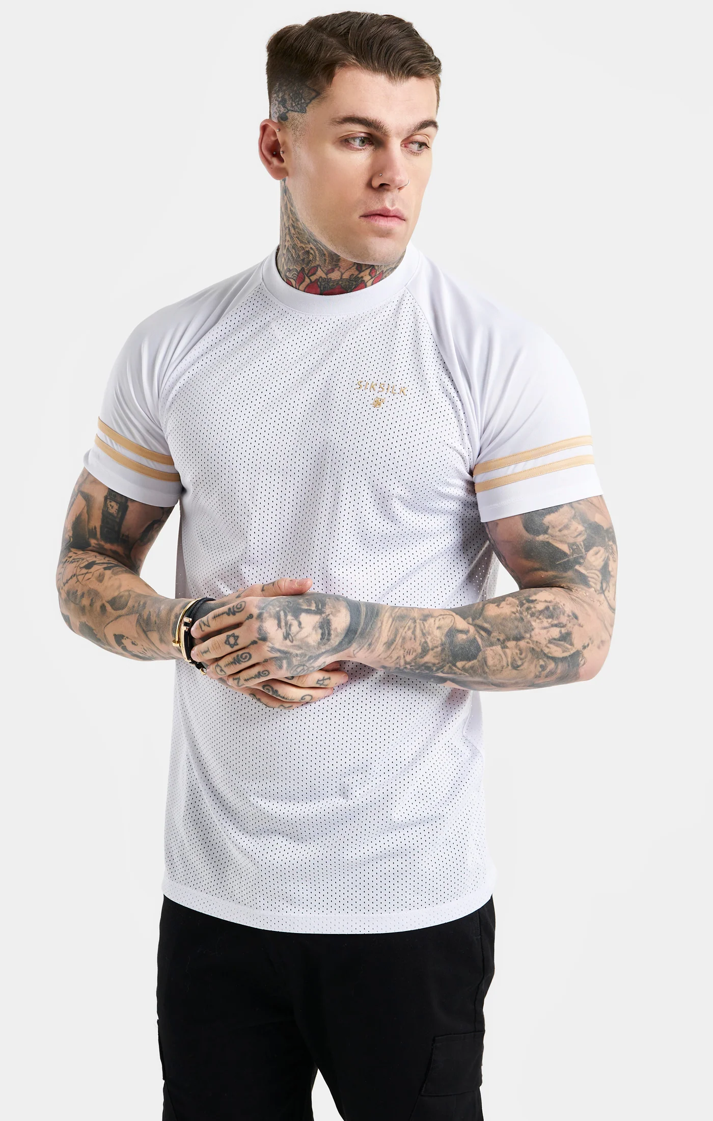 White Mesh Sport T-Shirt
