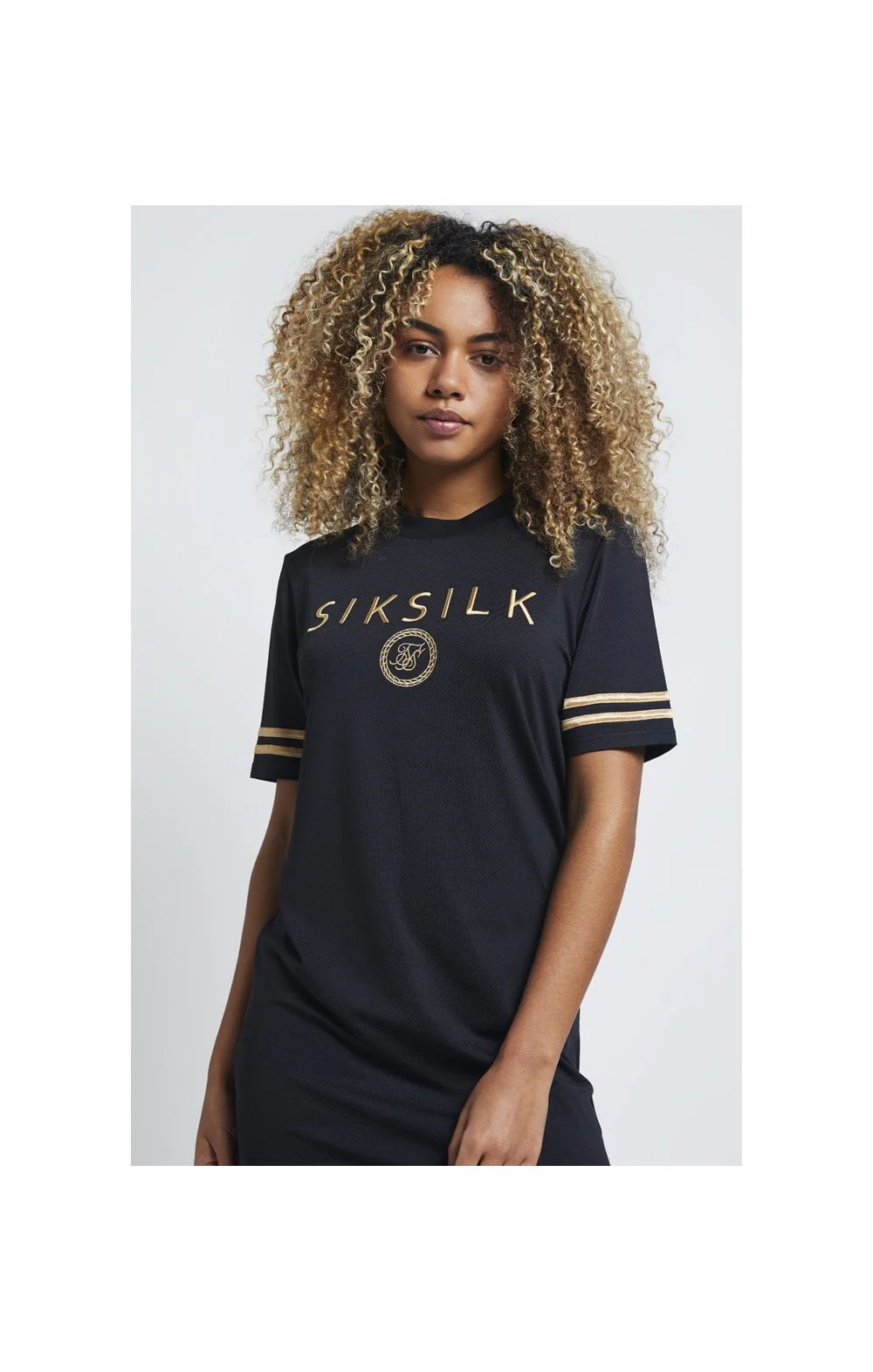 SikSilk Mesh T-Shirt Dress - Black - Image 3