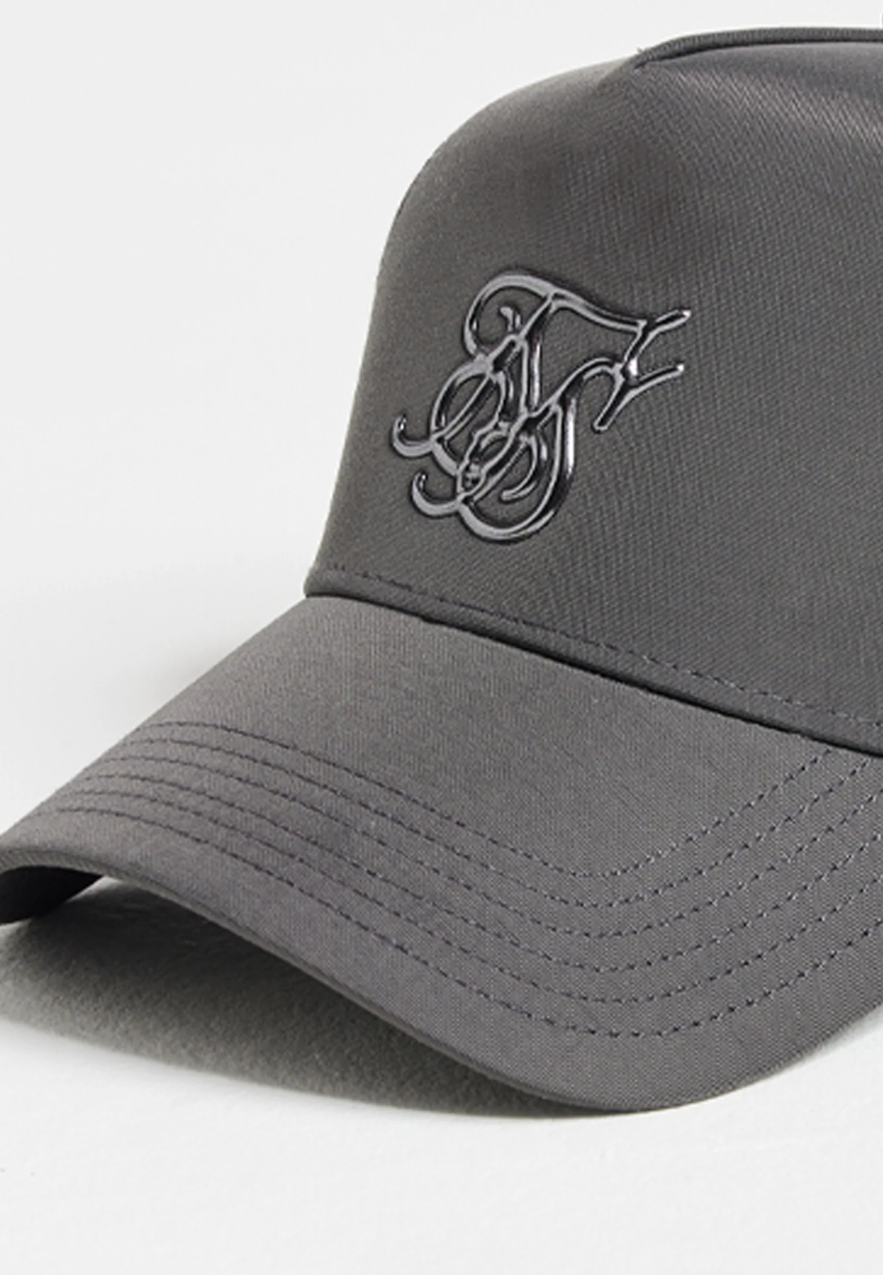 Grey Metallic Logo Trucker Cap - Image 2