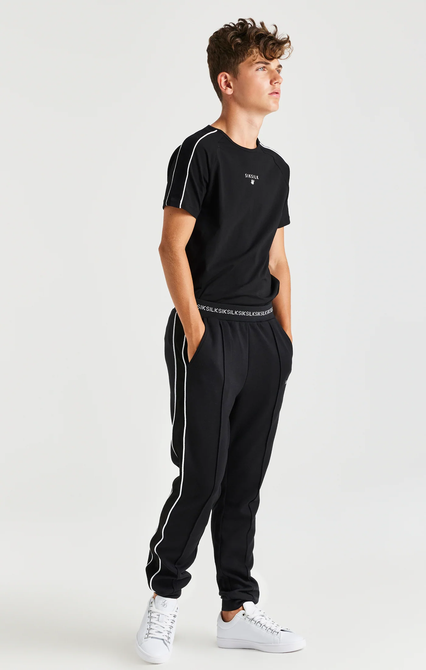 SikSilk Mono Imperial Pleated Pants - Black - Image 3