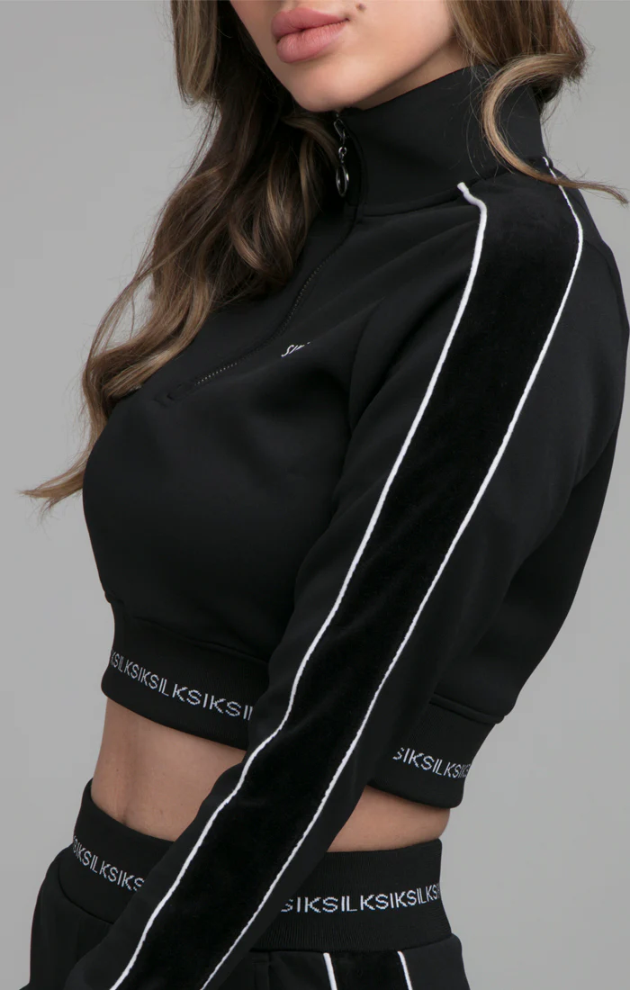 SikSilk Mono Imperial Quarter Zip - Black - Image 2