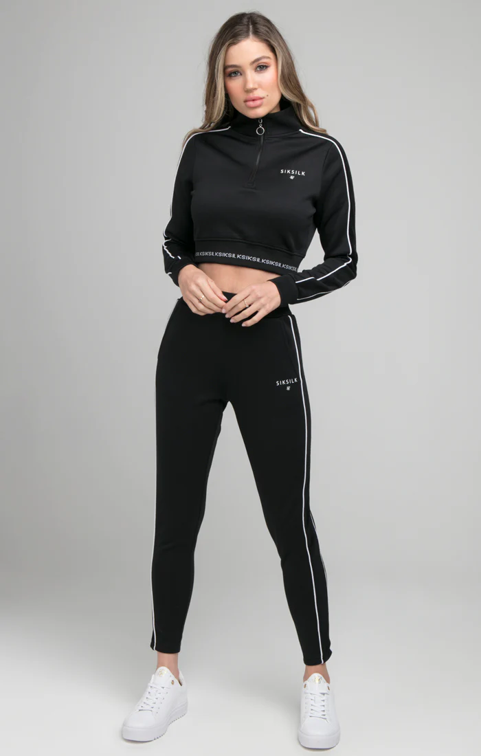 SikSilk Mono Imperial Quarter Zip - Black - Image 3
