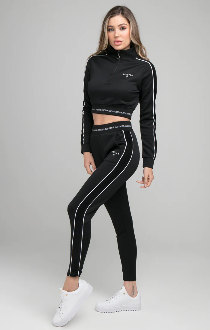 SikSilk Mono Imperial Quarter Zip - Black - Image 4