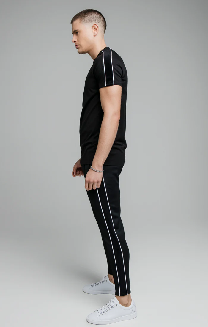 Black Raglan Muscle Fit T-Shirt - Image 4
