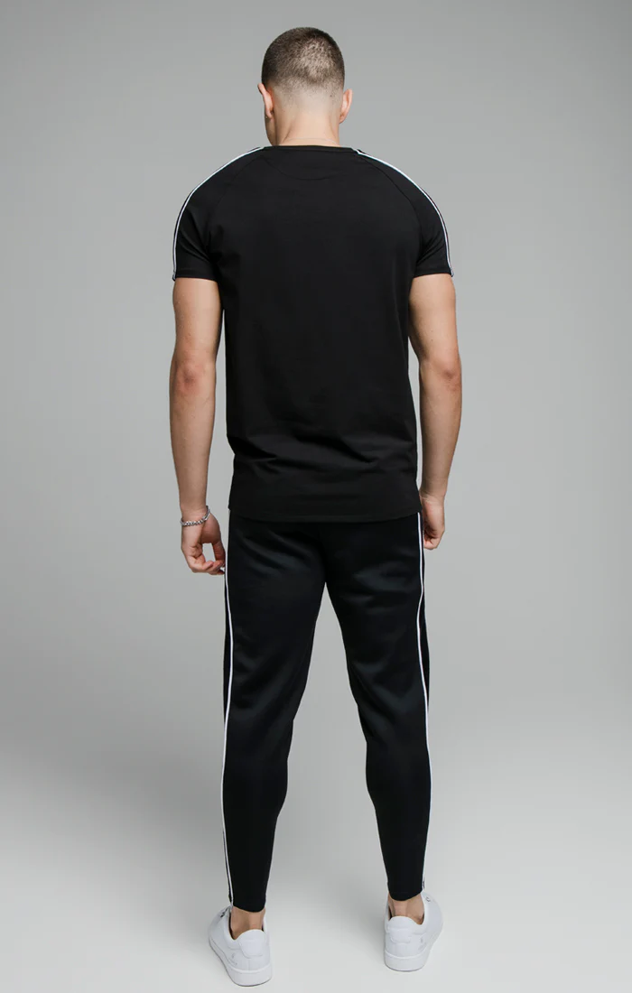 Black Raglan Muscle Fit T-Shirt - Image 5