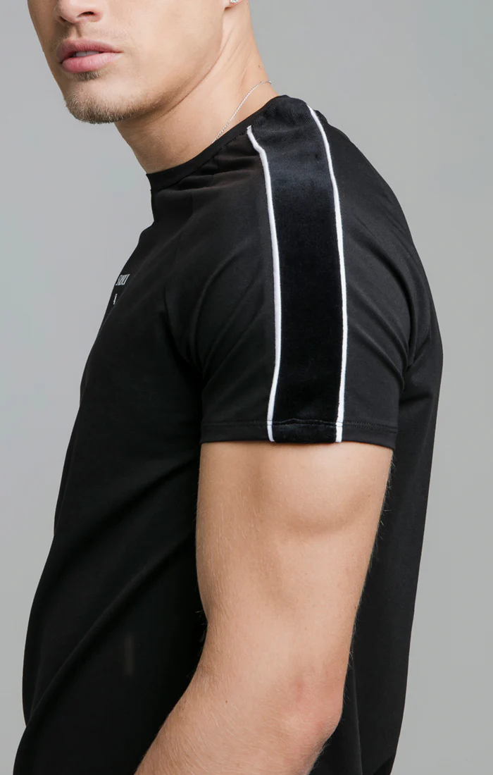Black Raglan Muscle Fit T-Shirt - Image 6