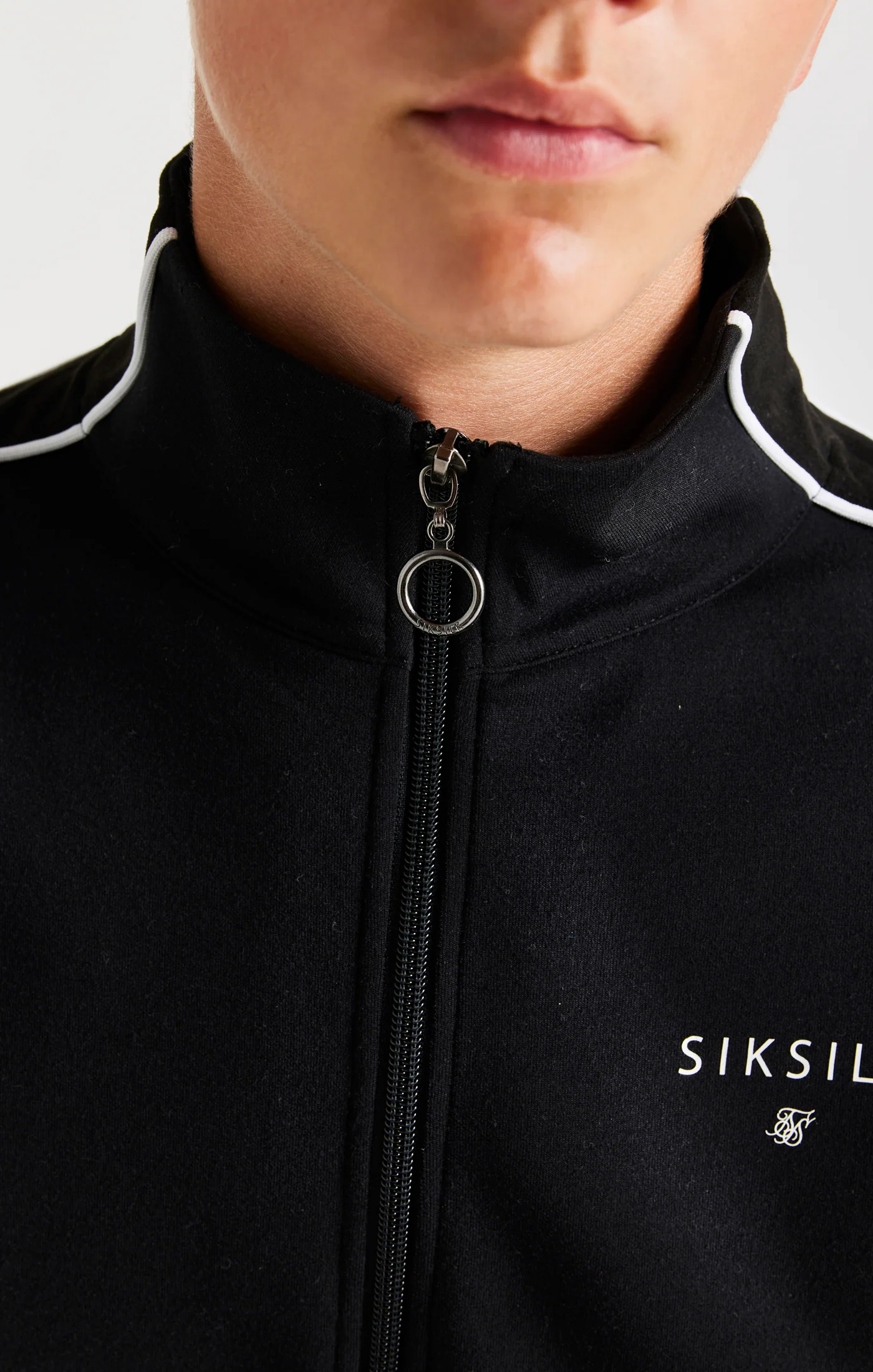 SikSilk Mono Imperial Zip Through - Black - Image 2