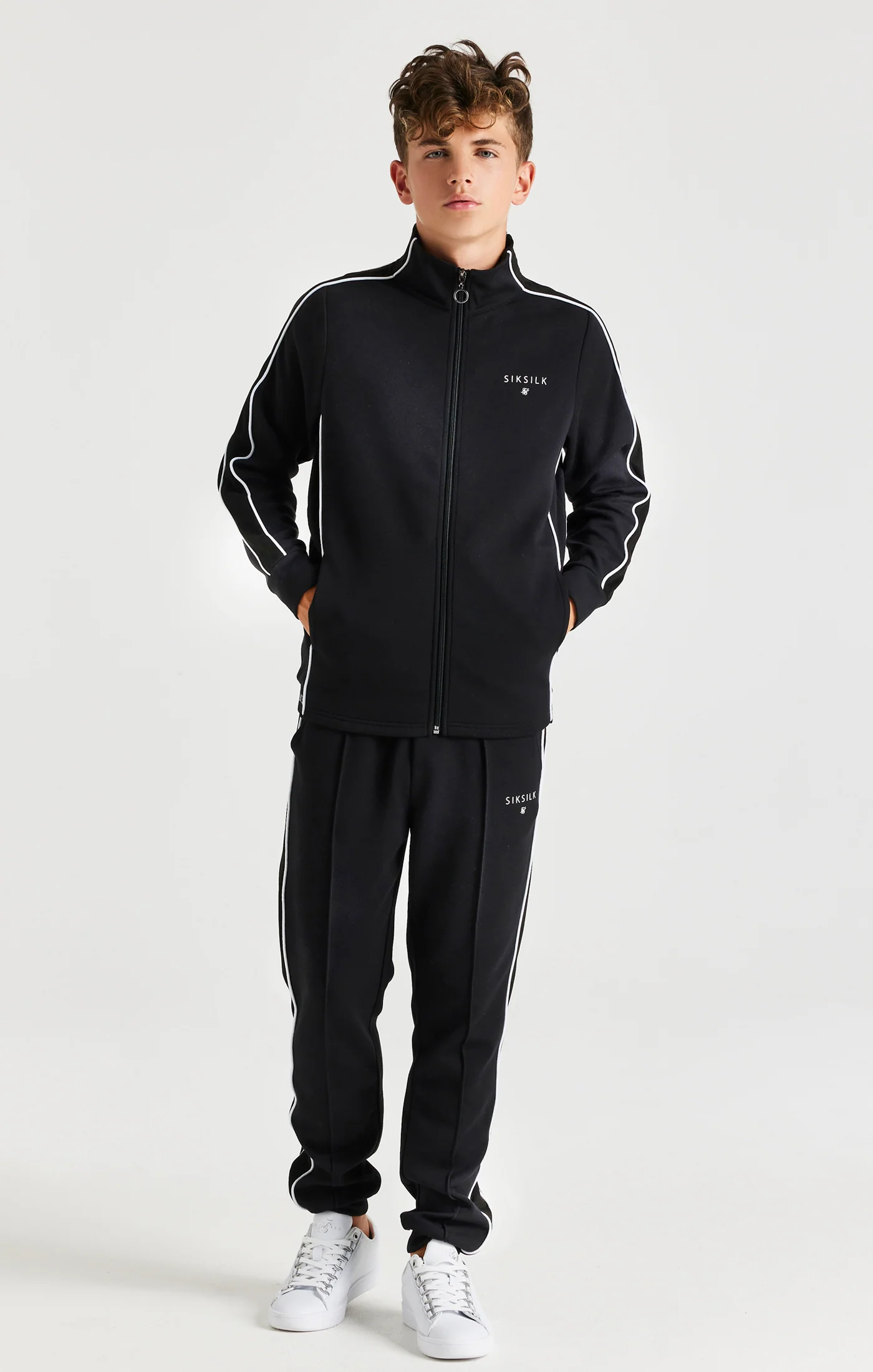 SikSilk Mono Imperial Zip Through - Black - Image 3