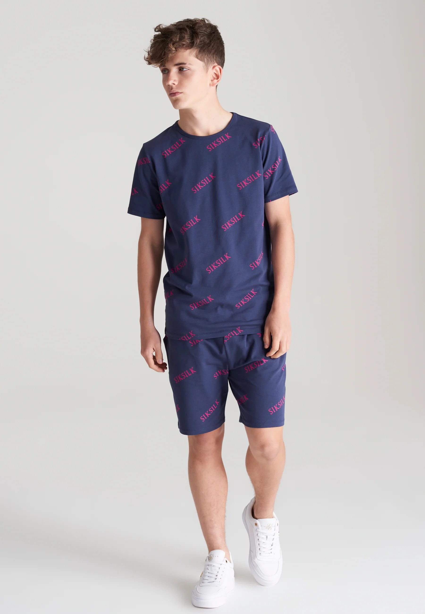 Boys Navy Monogram Printed T-Shirt - Image 3