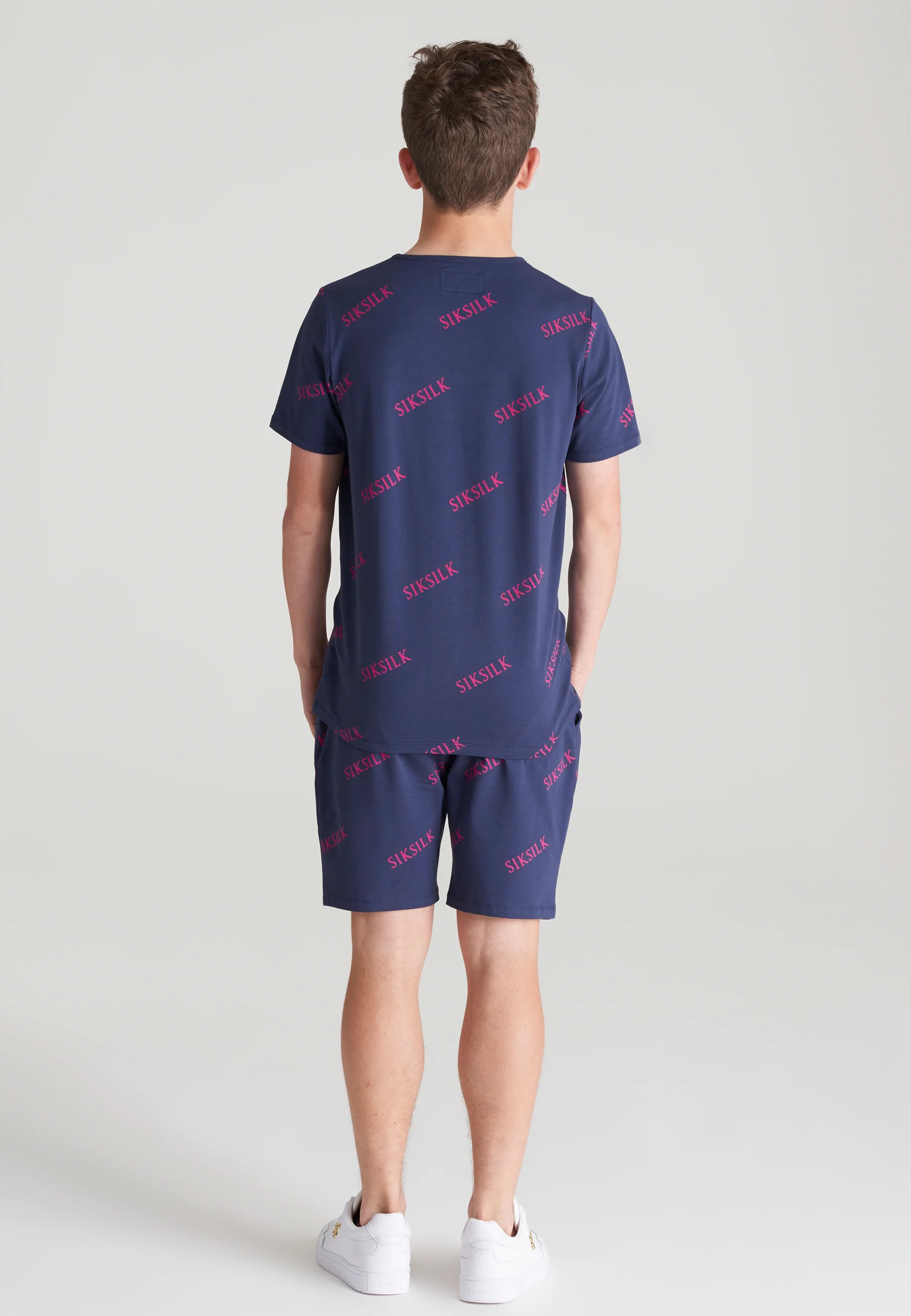 Boys Navy Monogram Printed T-Shirt - Image 5