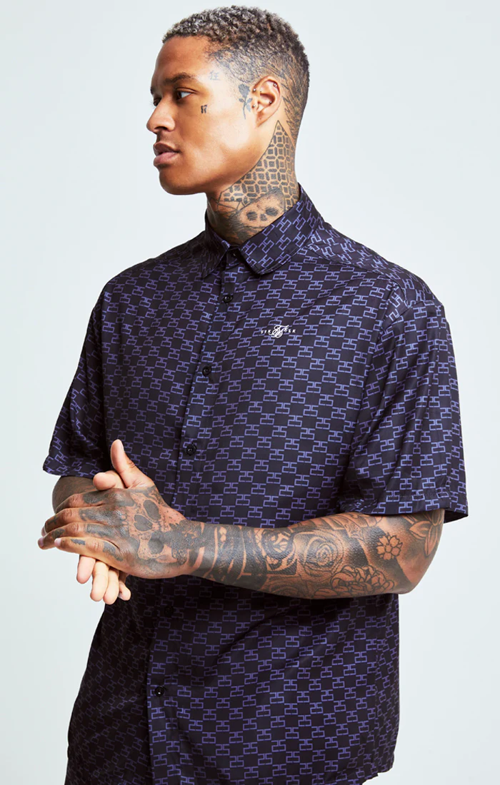 Black Monogram Resort Shirt