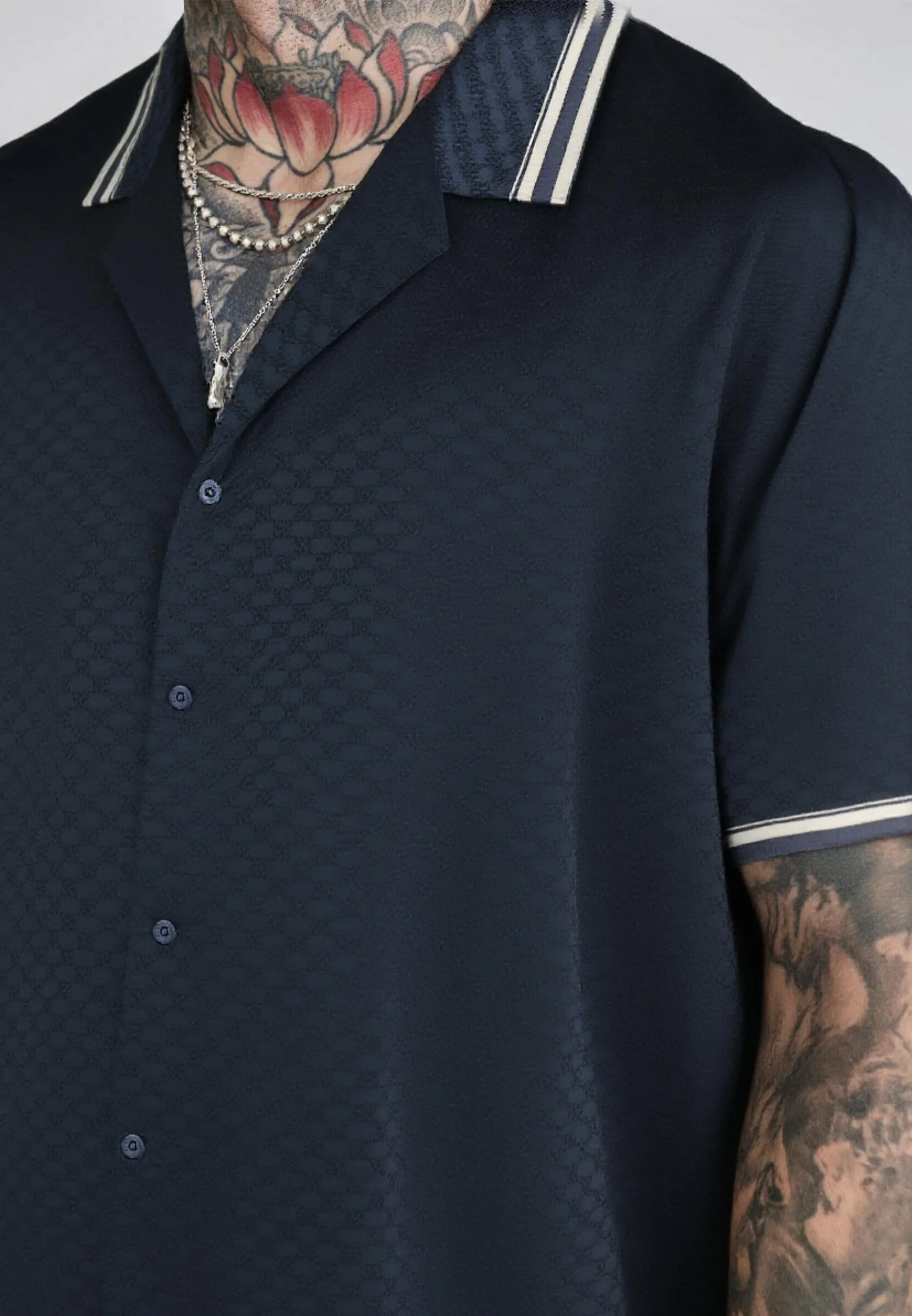 Navy Monogram Resort Shirt