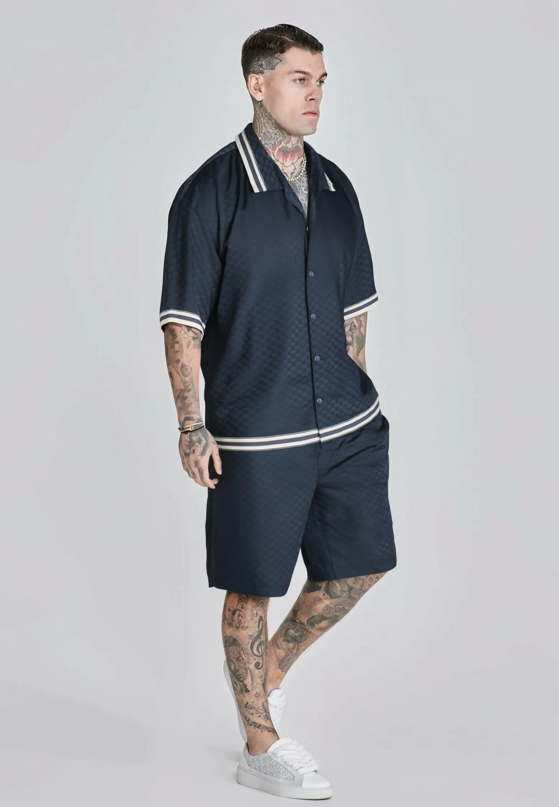Navy Monogram Resort Shirt - Image 3
